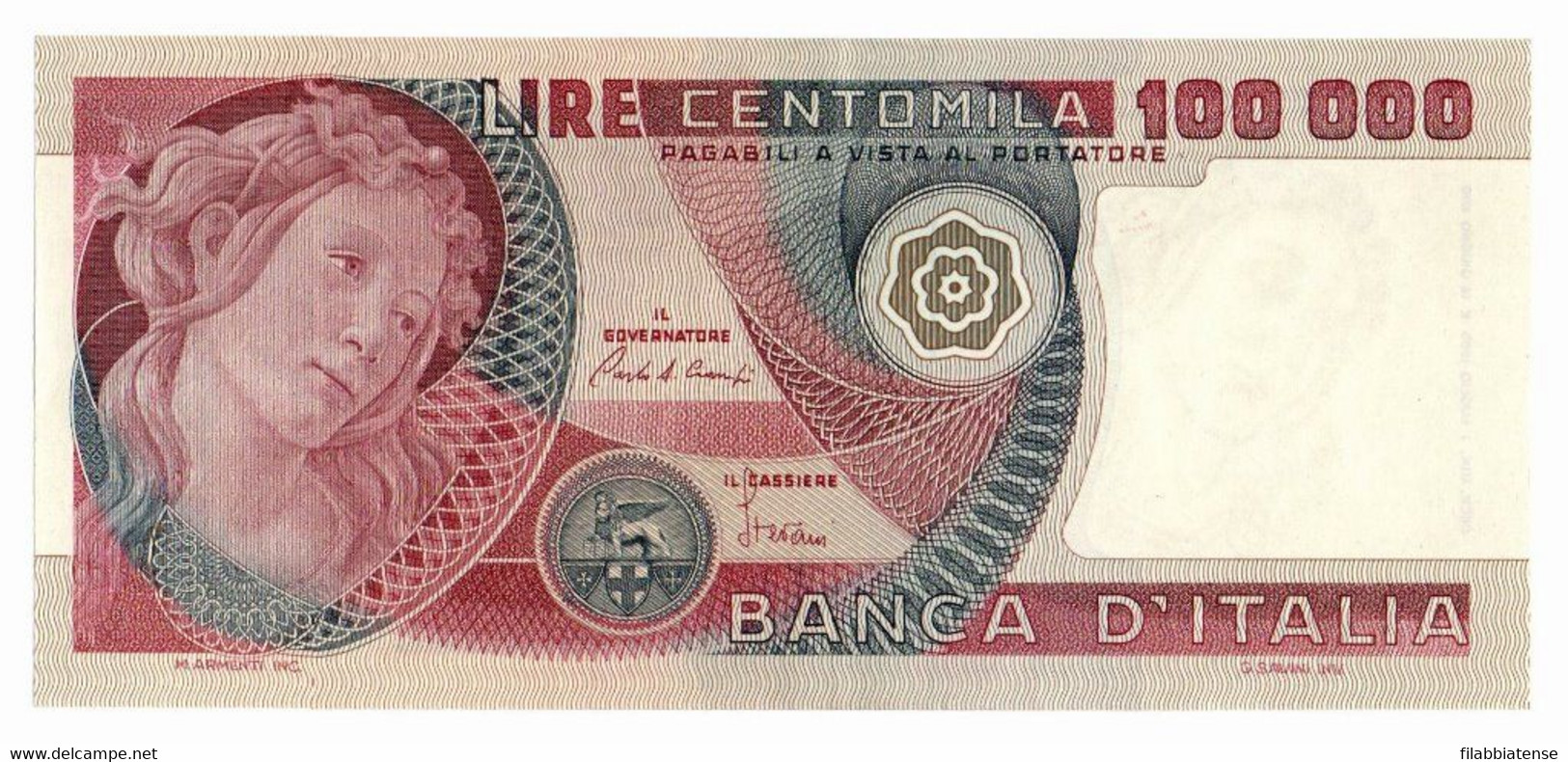 Italia - 100.000 Lire 1980 Botticelli    ---- - 100.000 Lire