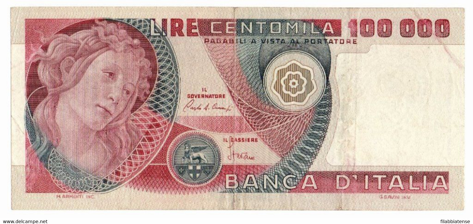 Italia - 100.000 Lire 1982 Botticelli - 100000 Liras