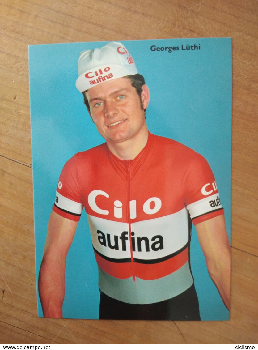 Cyclisme - Carte Publicitaire CILO AUFINA 1980 : LÜTHI - Cycling