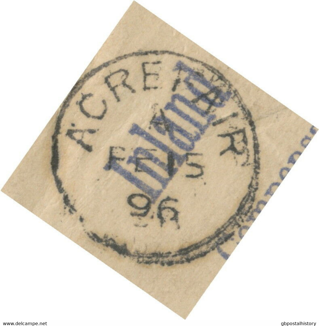 GB 1896 QV 2D PS Registered Env VARIETY „Publisbed“ Uprated Jubilee 2 1/2D (3) - Errors, Freaks & Oddities (EFOs