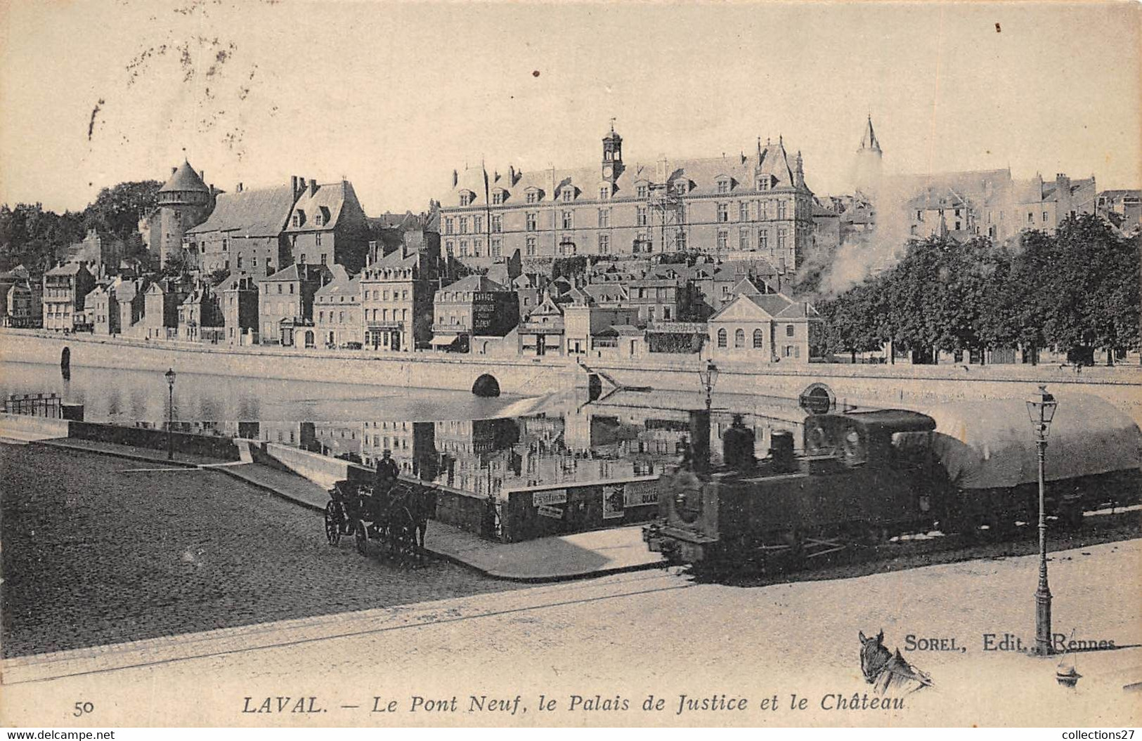 53-LAVAL- LE PONT- NEUF , LE PALAIS DE JUSTICE ET LE CHÂTEAU - Laval