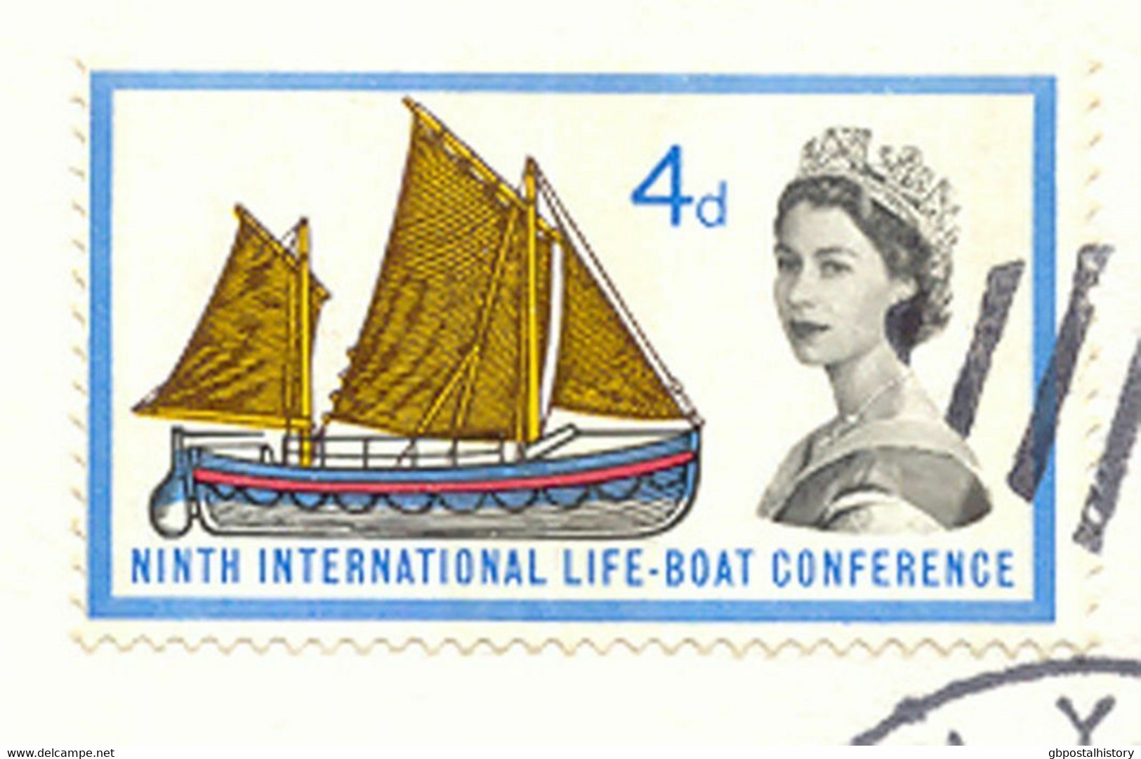 GB 1963 4D Lifeboat Conference Cvr ERROR/VARIETY 4 Instead Of 3 Phosphor Bands - Errors, Freaks & Oddities (EFOs