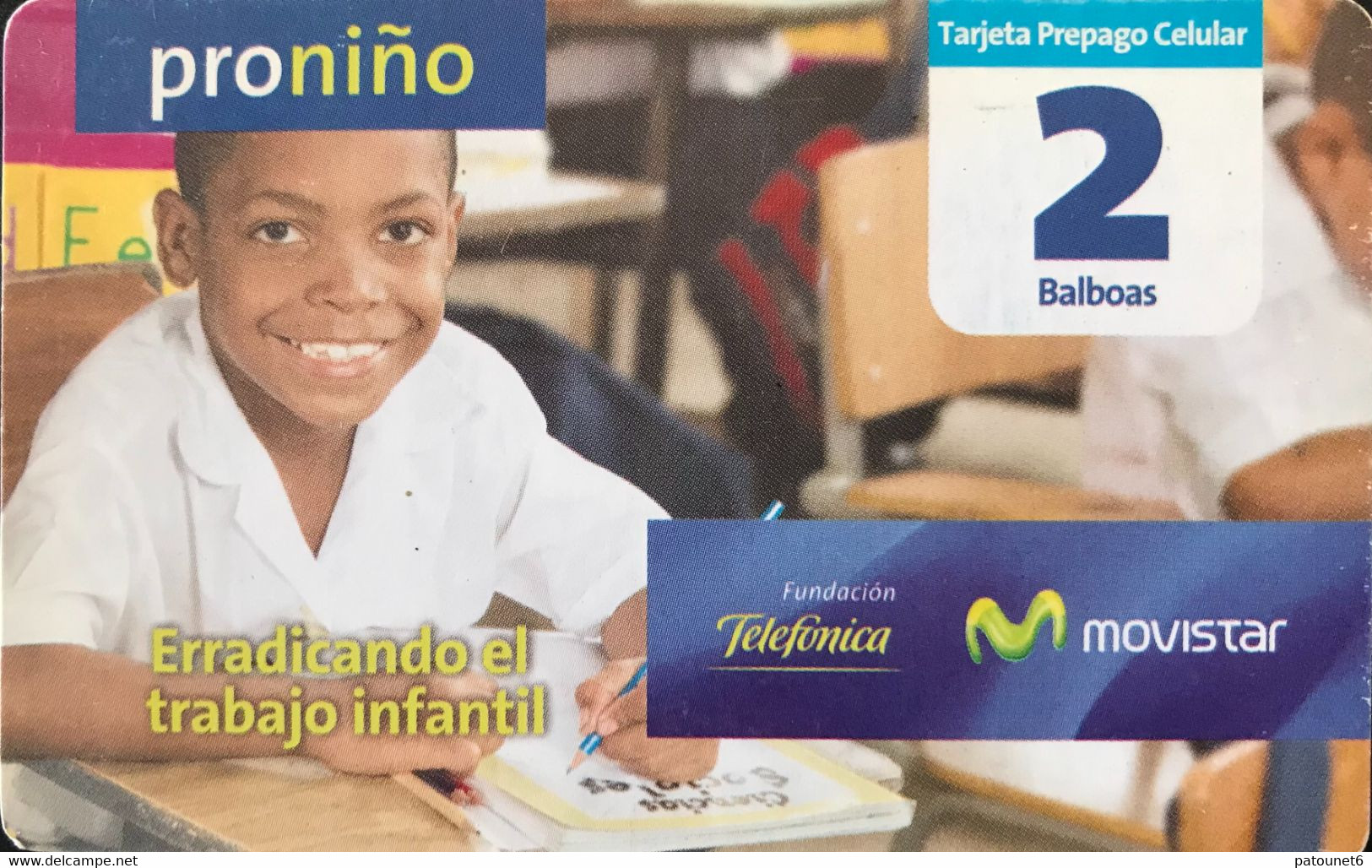 PANAMA  -  Prepaid  -  MOVISTAR  -  2 Balboas - Panama