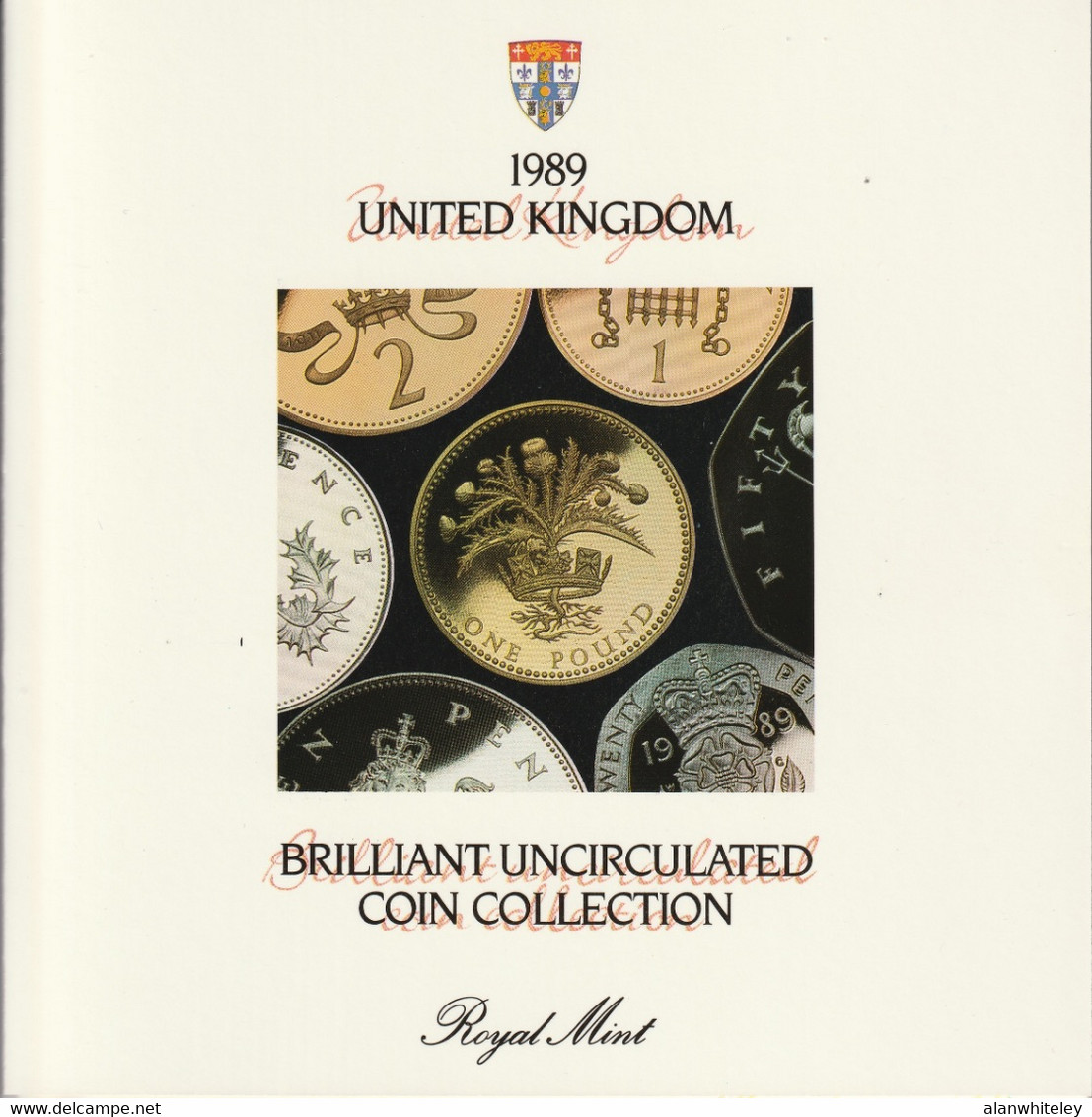 GREAT BRITAIN 1989 Annual Coin Collection: Set Of 7 Coins (in Pack) BRILLIANT UNCIRCULATED - Mint Sets & Proof Sets