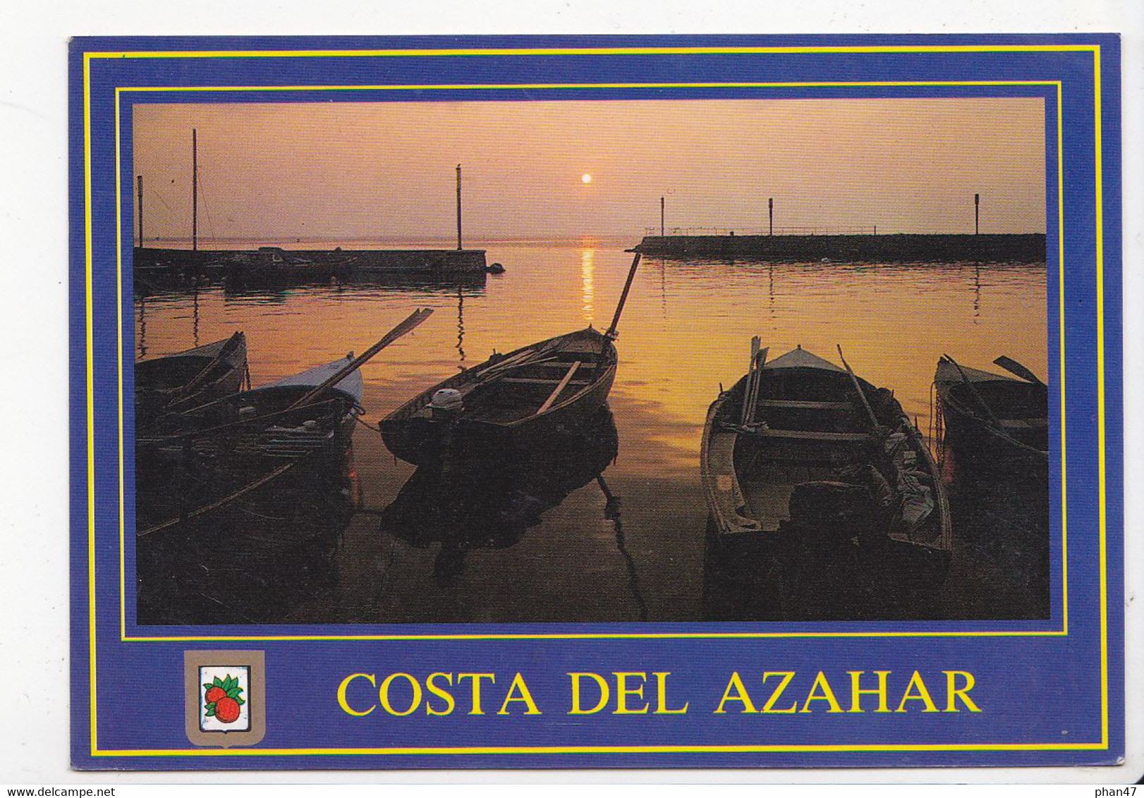 ESPAGNE: COSTA DEL AZAHAR, Port La Nuit, Barques, Ed. Comas Aldea 1989 - Autres & Non Classés