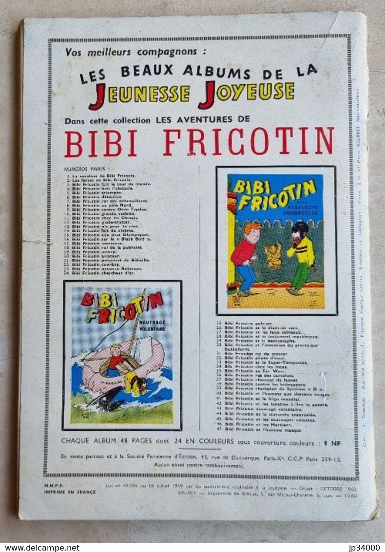 JEUNESSE JOYEUSE Numéro Spécial  BIBI FRICOTIN A DU FLAIR  - EO 1960 - Bibi Fricotin