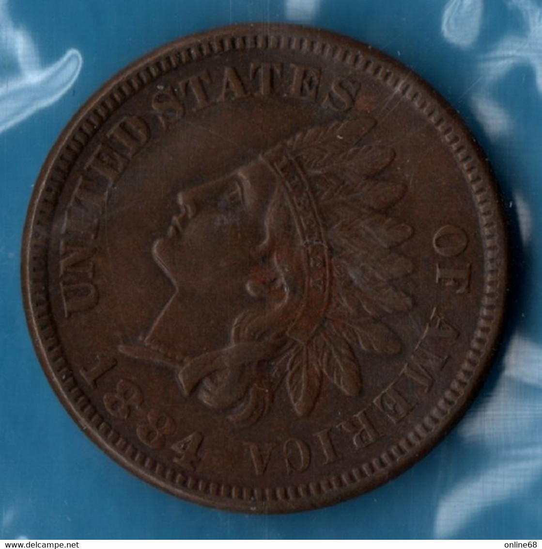 USA 1 CENT 1884  	KM# 90a  "Indian Head" - 1859-1909: Indian Head