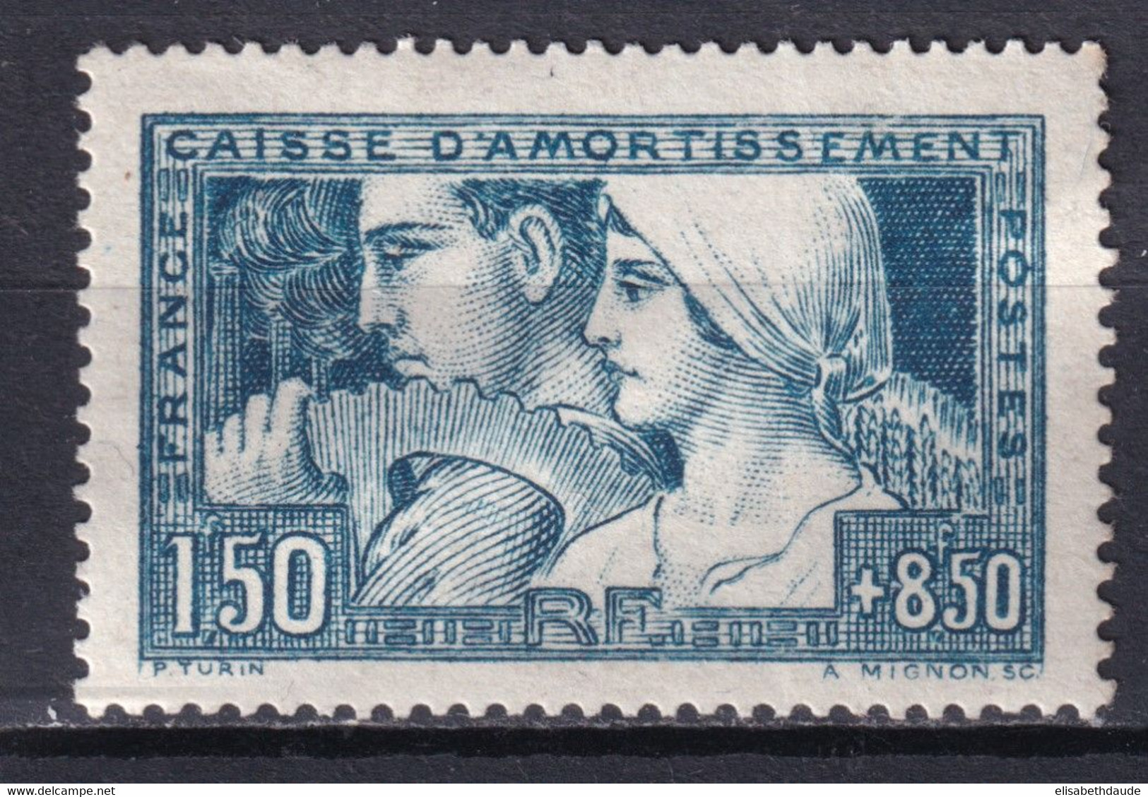 1928 - YVERT N° 252b (ETAT III) * MLH - COTE = 180 EUR. - CAISSE AMORTISSEMENT - 1927-31 Sinking Fund