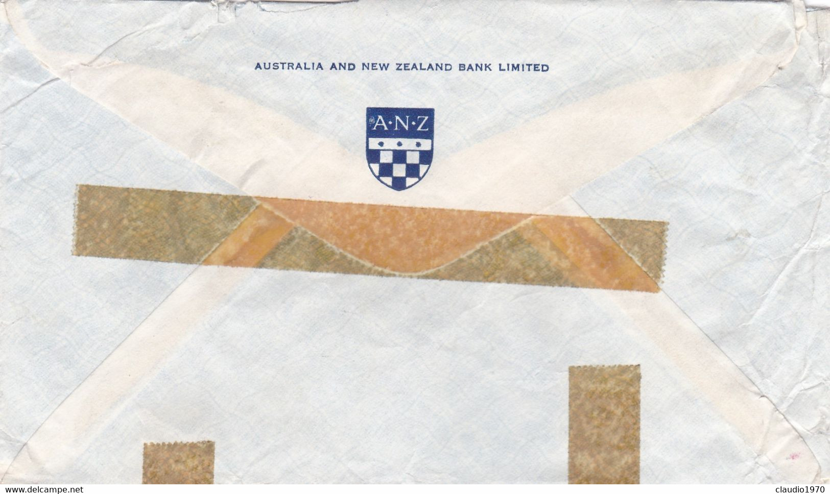 NEW ZEALAND - BUSTA VIAGGIATA BY AIR MAIL -  AUSTRALIA AND NEW ZEALAND BANK LIMITED - VIAGGIATA  PER MILANO - ITALY - Cartas & Documentos