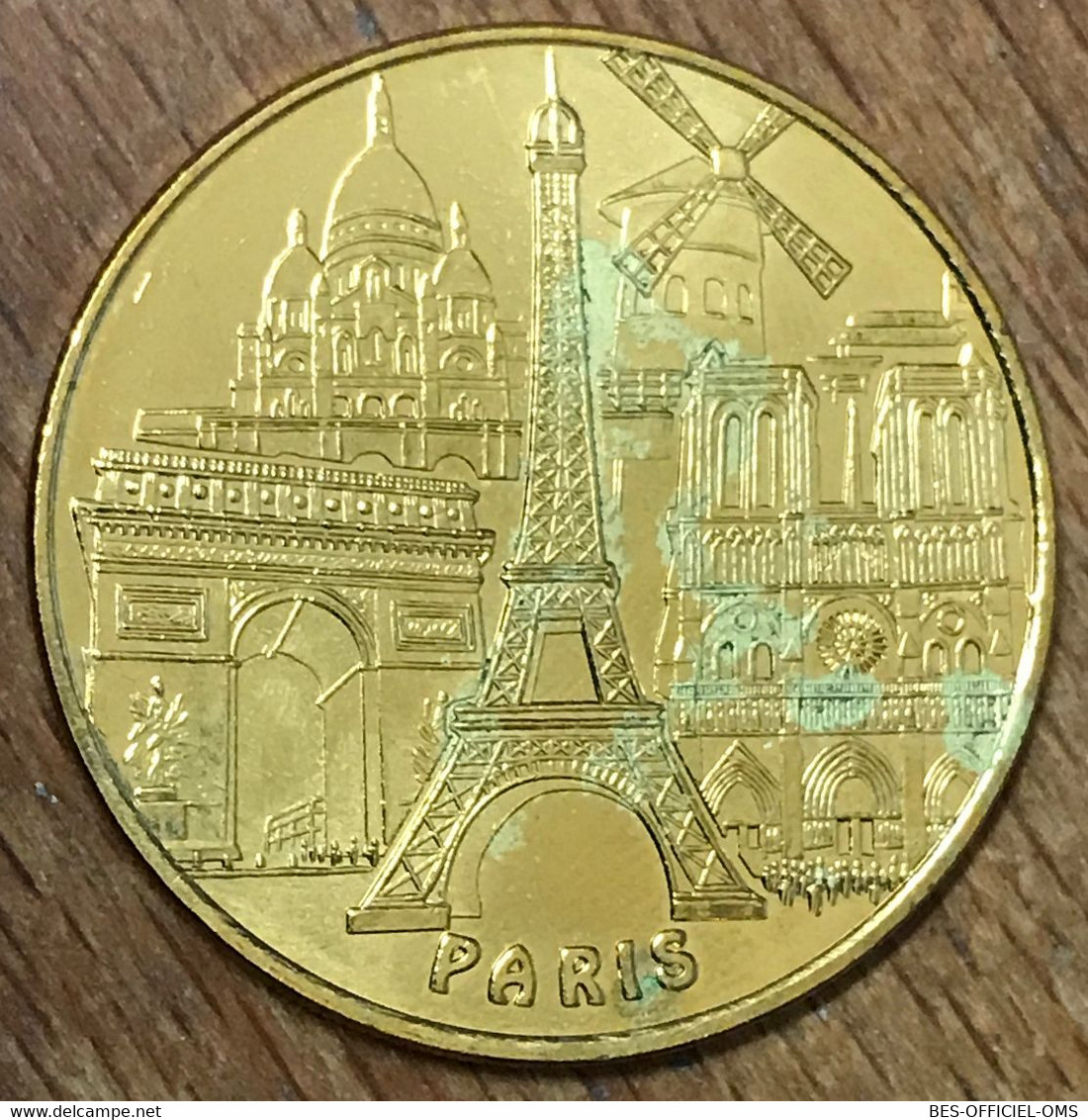 75007 PARIS ARC DE TRIOMPHE TOUR EIFFEL NOTRE-DAME 2014 MÉDAILLE MONNAIE DE PARIS JETON TOURISTIQUE MEDALS COINS TOKENS - 2014