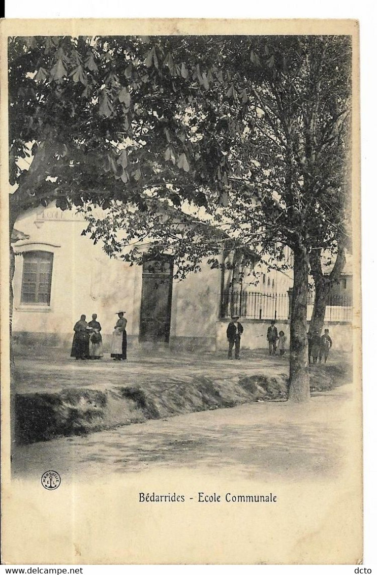 BEDARRIDES (84) Ecole Communale Ed. EL Marseille, Envoi 1906 - Bedarrides