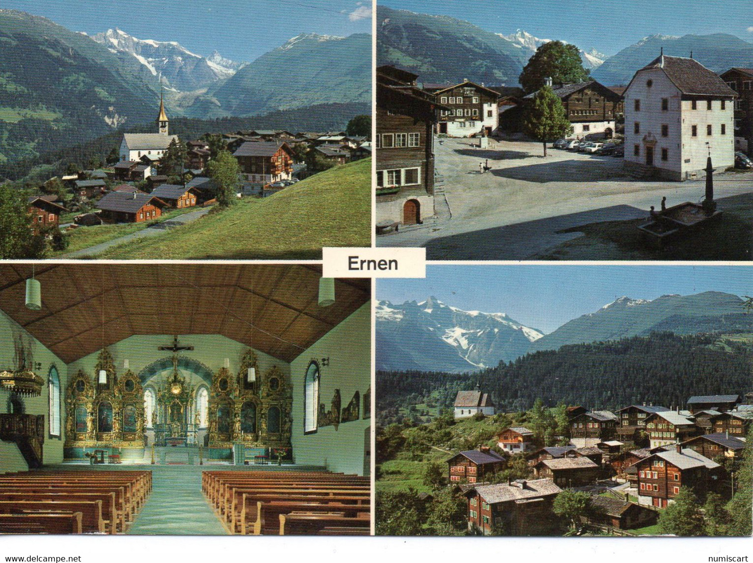 Ernen Belle Multi-vues Du Village L'Eglise - Ernen