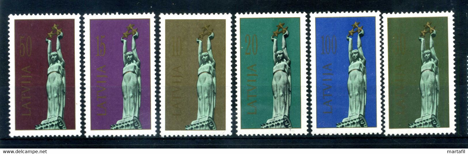 1991 LETTONIA SET MNH ** 281/286 - Latvia