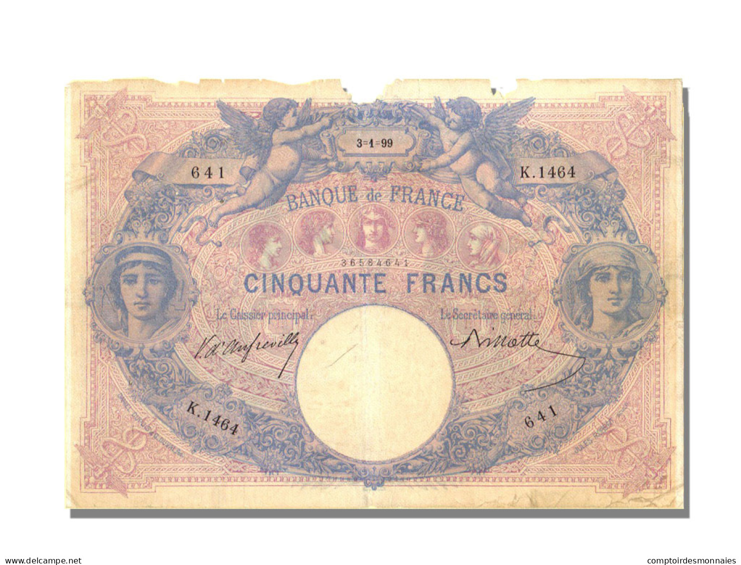 50 Francs Bleu Et Rose Type 1889 - 50 F 1889-1927 ''Bleu Et Rose''