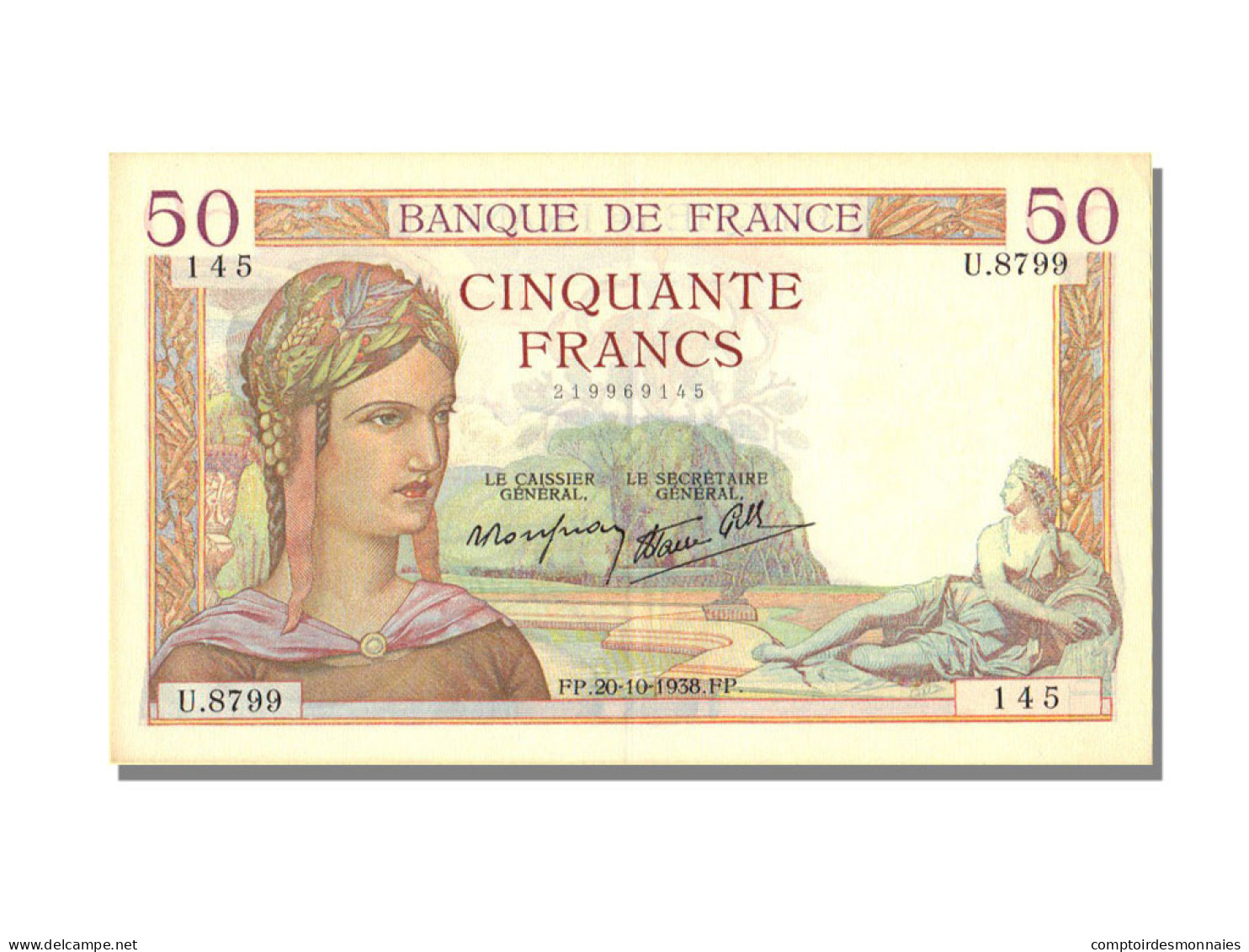 50 Francs Cérès Type 1933 Modifié - 50 F 1934-1940 ''Cérès''