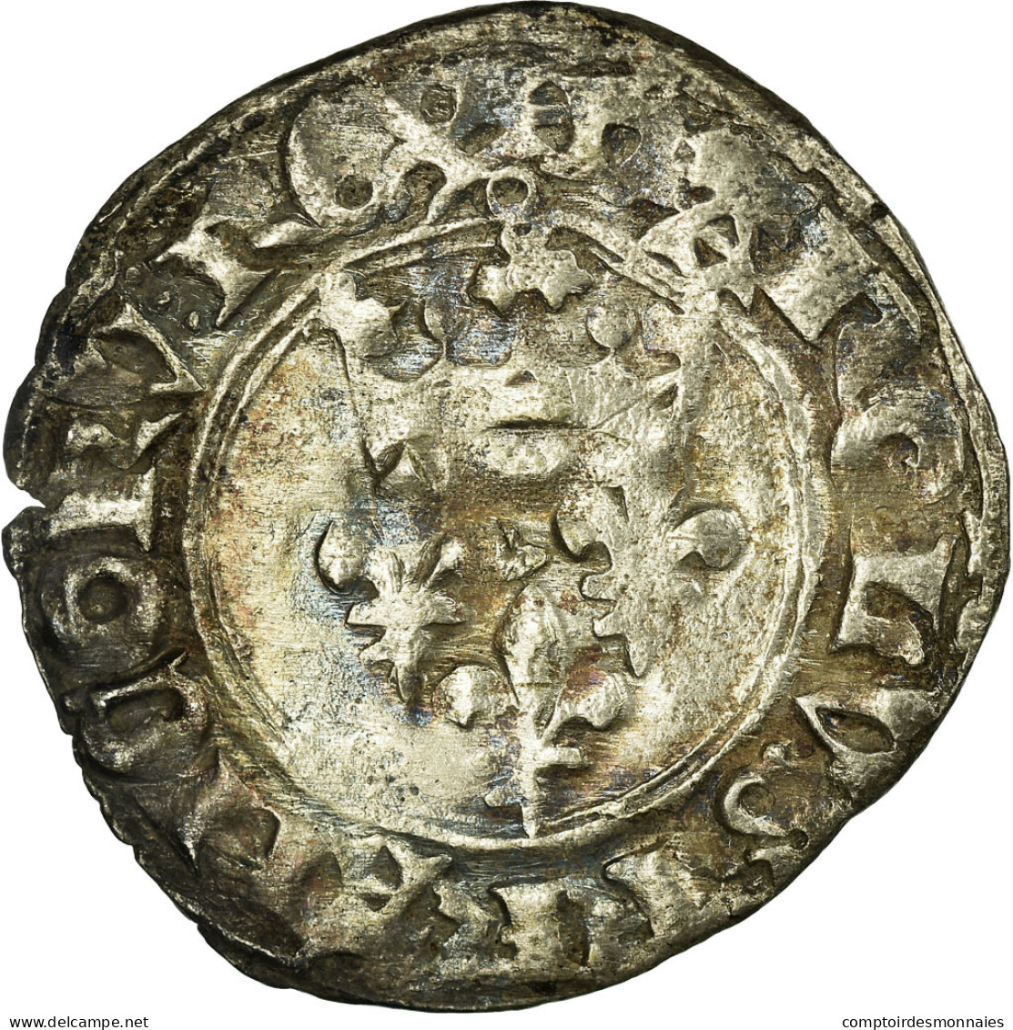 Monnaie, France, Florette, 1419, TTB+, Argent, Duplessy:417 - 1380-1422 Charles VI The Beloved