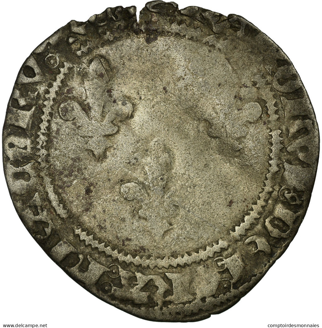 Monnaie, France, Gros, 1427, TB, Argent, Duplessy:481 - 1422-1461 Charles VII Le Victorieux