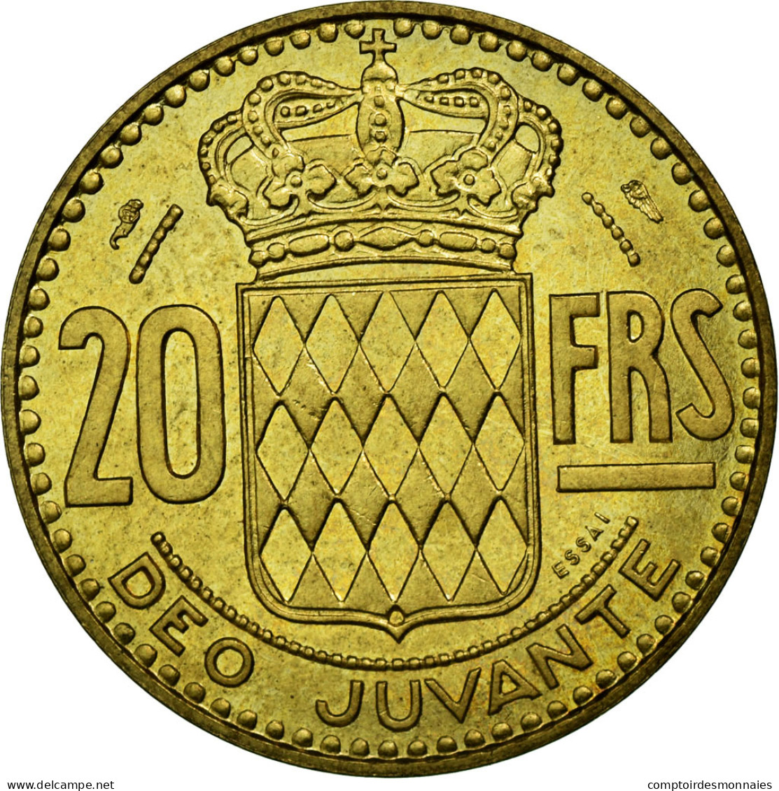 Monnaie, Monaco, 20 Francs, 1950, FDC, Aluminium-Bronze, Gadoury:140 - 1949-1956 Old Francs