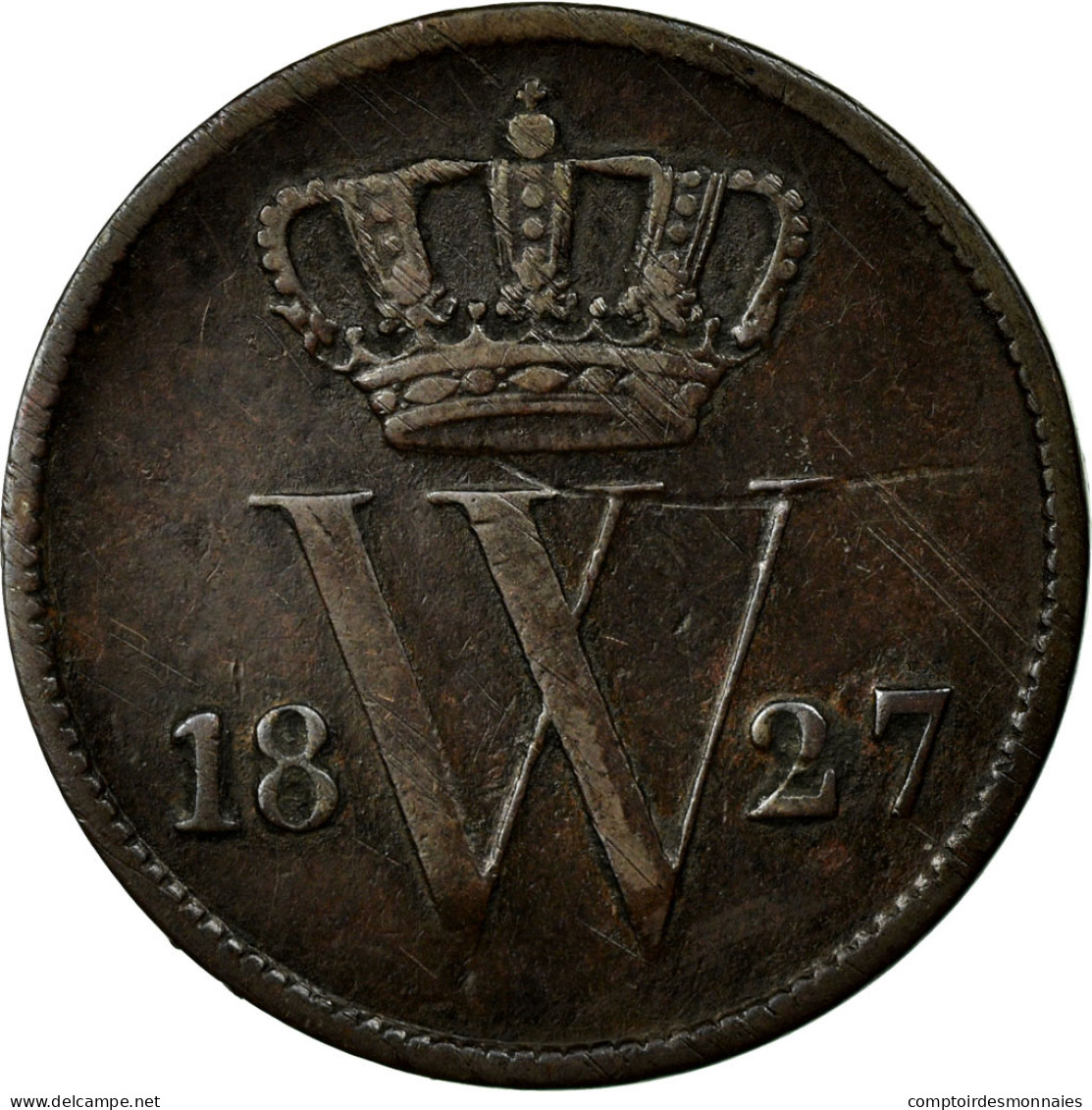 Monnaie, Pays-Bas, William I, Cent, 1827, TB+, Cuivre, KM:47 - 1815-1840 : Willem I