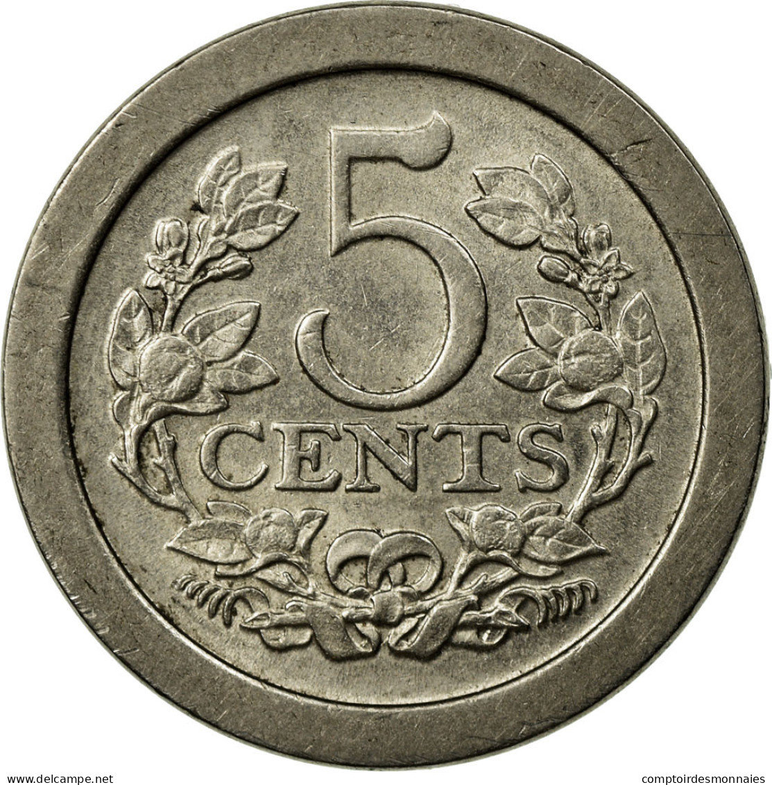 Monnaie, Pays-Bas, Wilhelmina I, 5 Cents, 1908, SUP, Copper-nickel, KM:137 - 5 Centavos