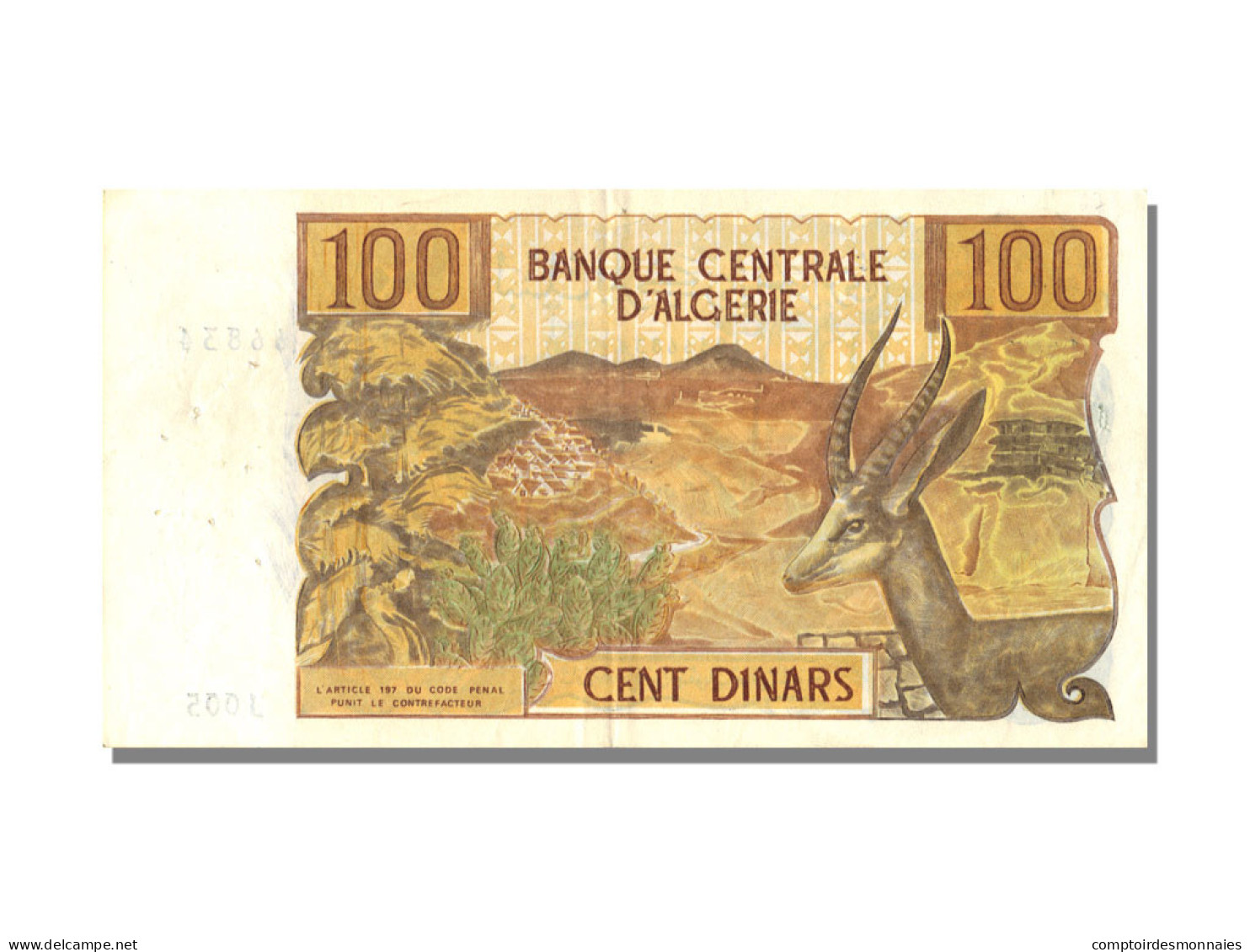 Billet, Algeria, 100 Dinars, 1970, 1970-11-01, TTB - Algérie