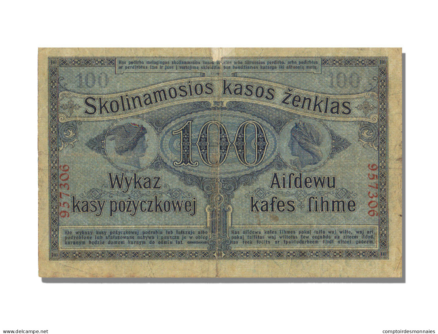 Billet, Allemagne, 100 Rubel, 1916, 1916-04-17, TB+ - Other & Unclassified