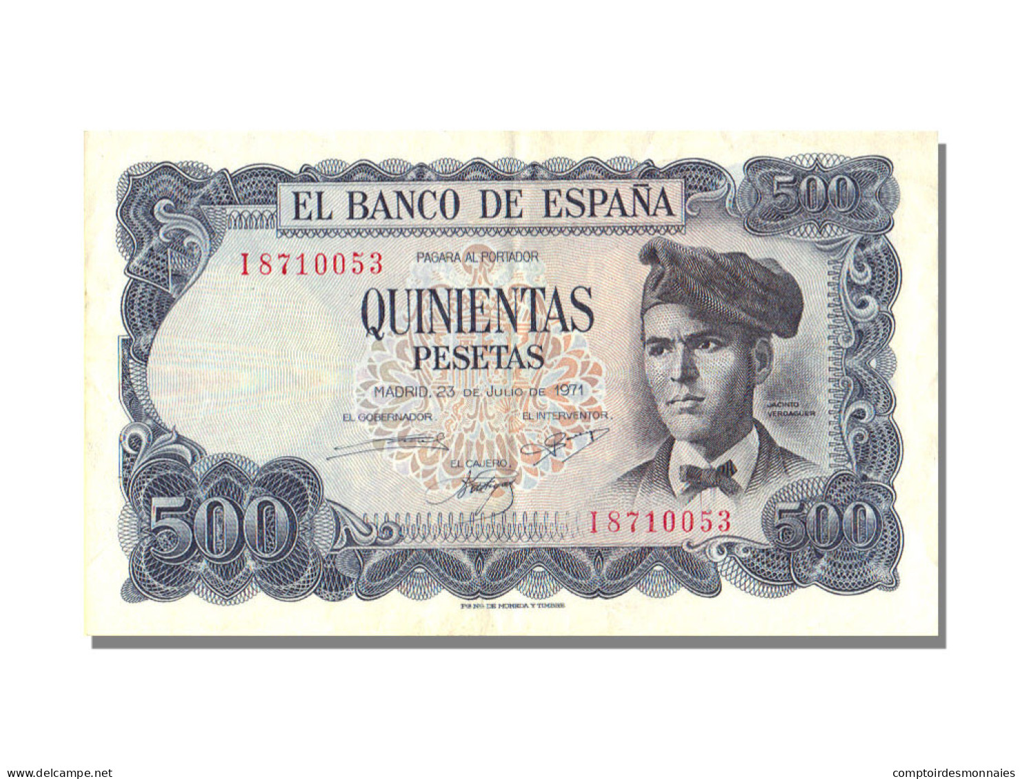 Billet, Espagne, 500 Pesetas, 1971, 1971-07-23, SPL - 500 Pesetas