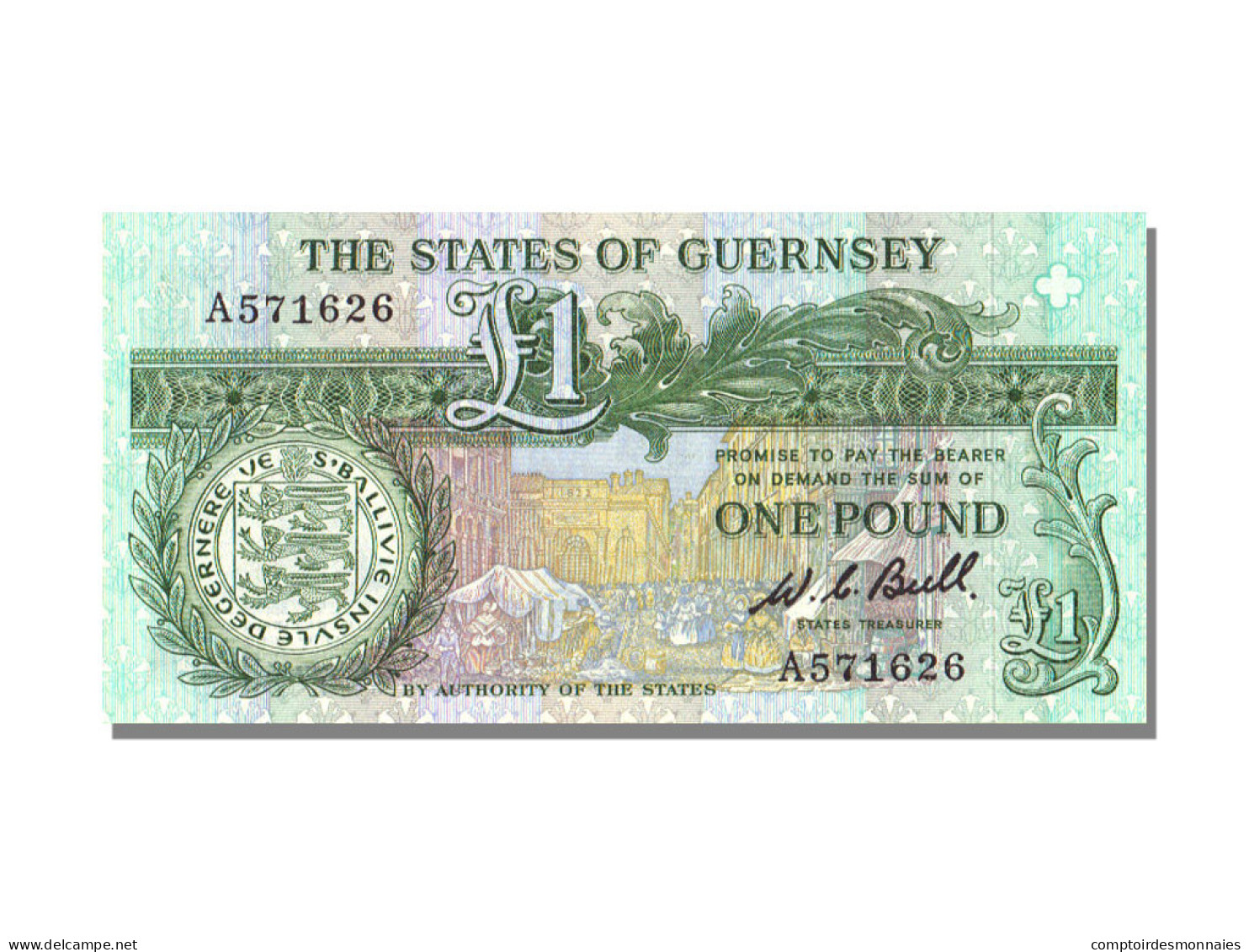 Billet, Guernsey, 1 Pound, NEUF - Guernesey