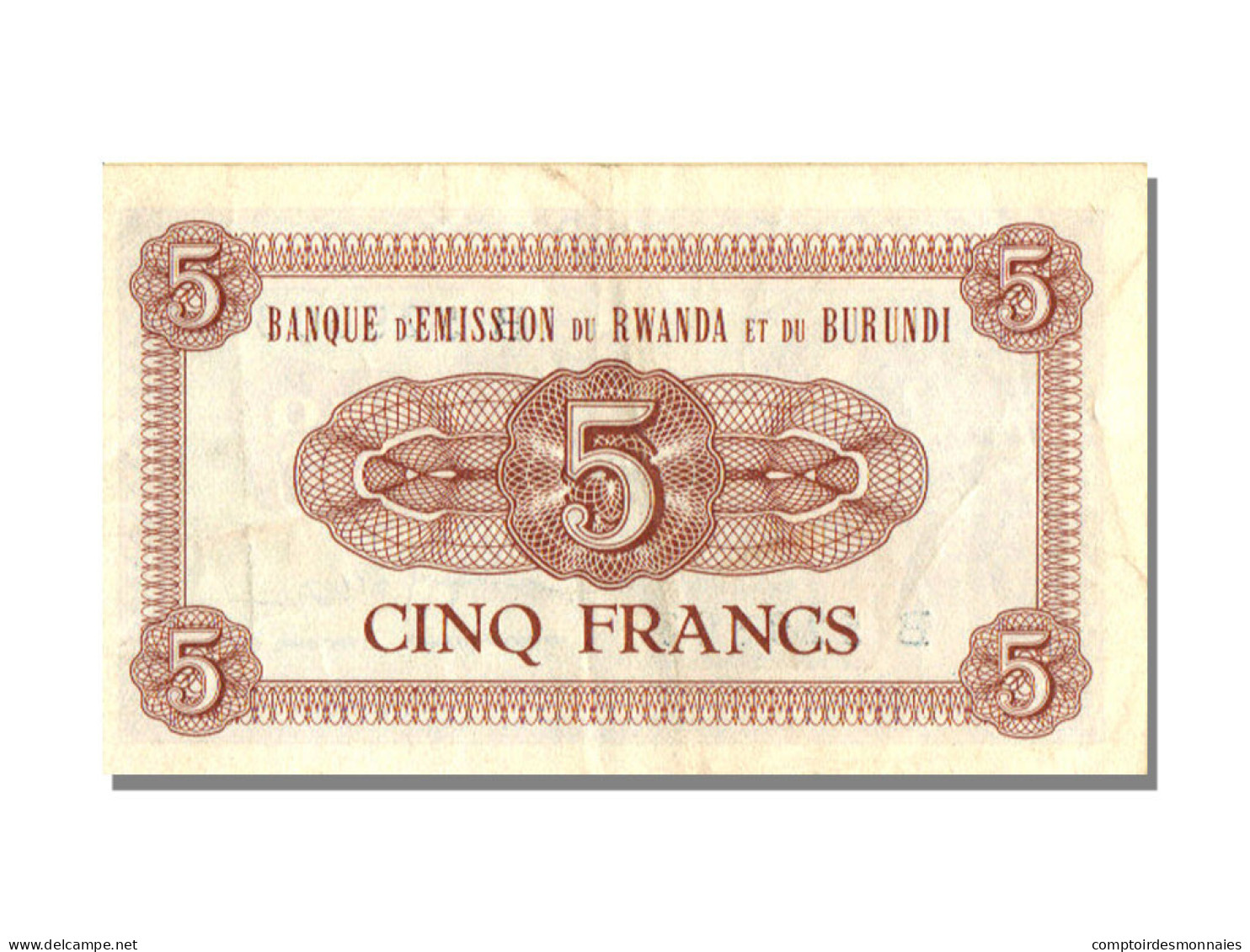 Billet, Rwanda-Burundi, 5 Francs, 1960, 1960-09-15, SUP - Ruanda