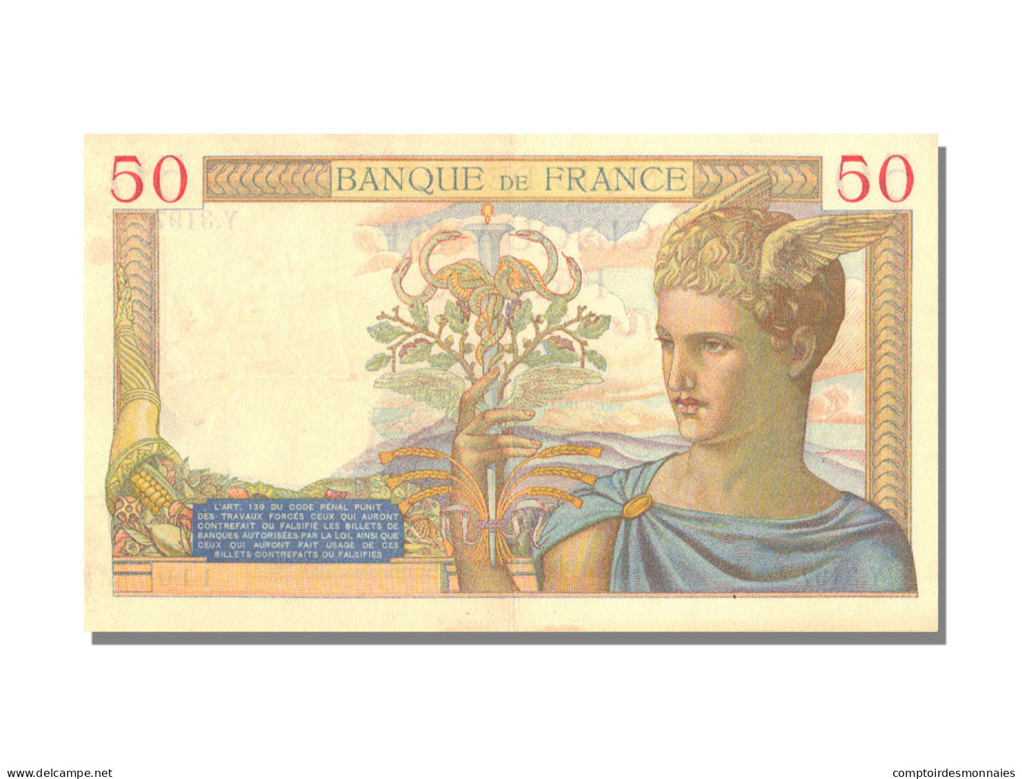 Billet, France, 50 Francs, 50 F 1934-1940 ''Cérès'', 1935, 1935-10-17, SUP+ - 50 F 1934-1940 ''Cérès''