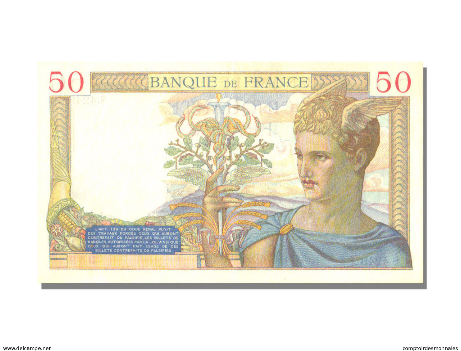 Billet, France, 50 Francs, 50 F 1934-1940 ''Cérès'', 1936, 1936-04-16, SUP+ - 50 F 1934-1940 ''Cérès''