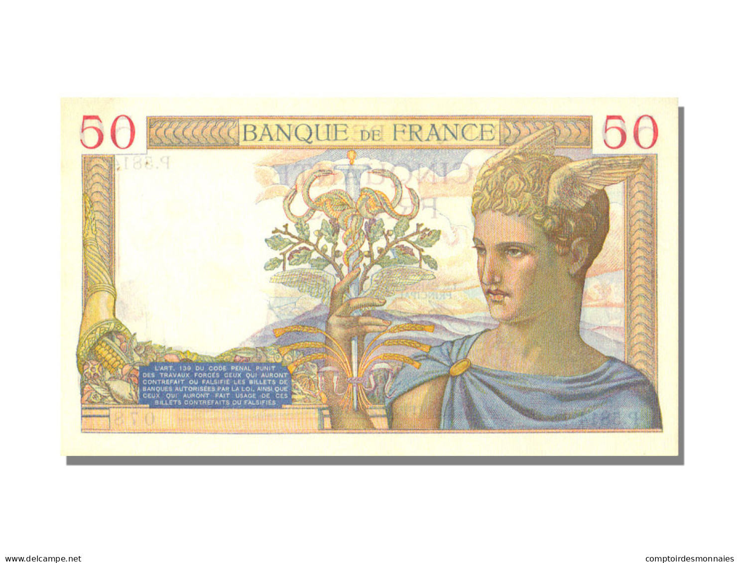 Billet, France, 50 Francs, 50 F 1934-1940 ''Cérès'', 1937, 1937-02-25, SUP+ - 50 F 1934-1940 ''Cérès''