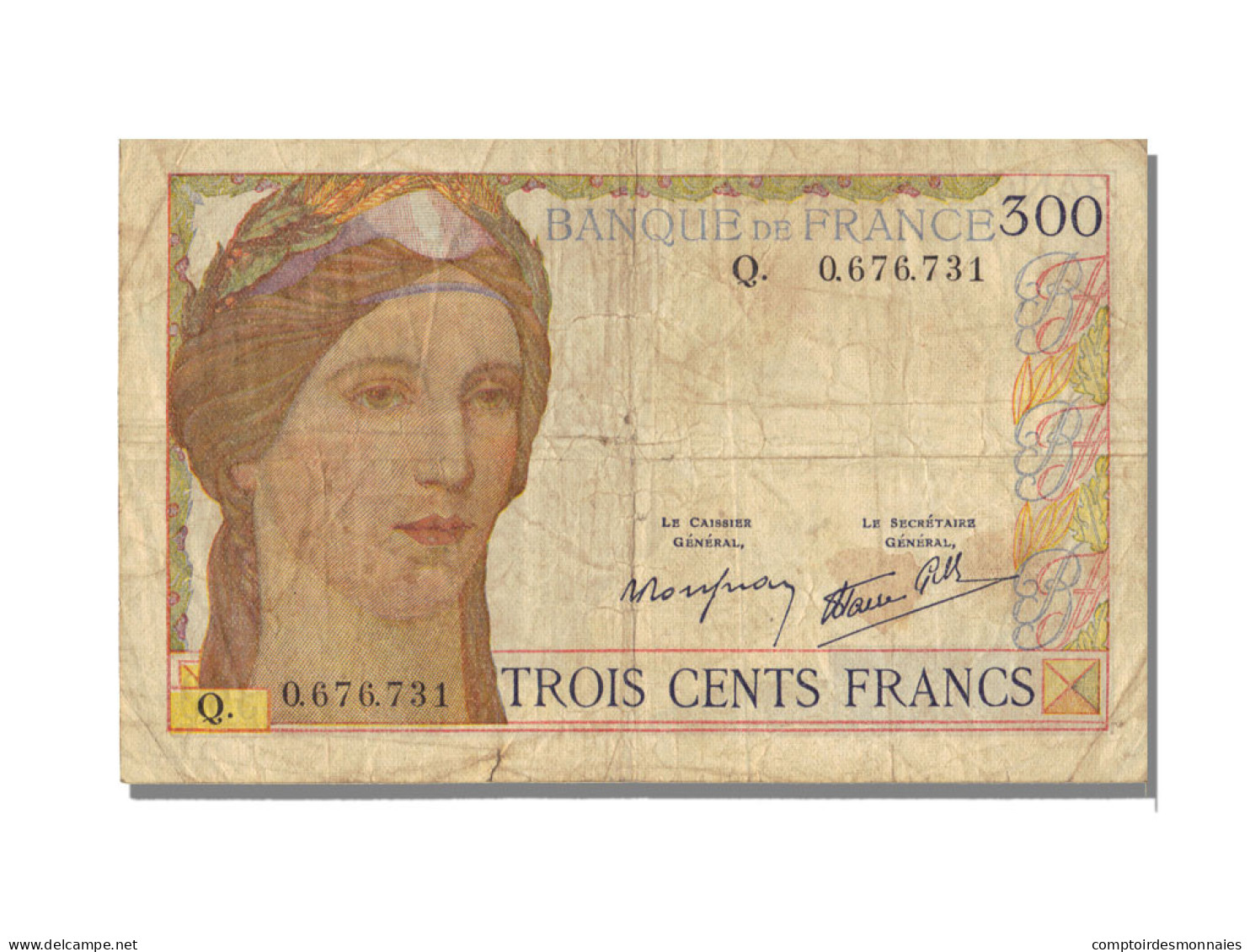 Billet, France, 300 Francs, 300 F 1938-1939, 1939-02-09, TB+, Fayette:29.3 - 300 F 1938-1939