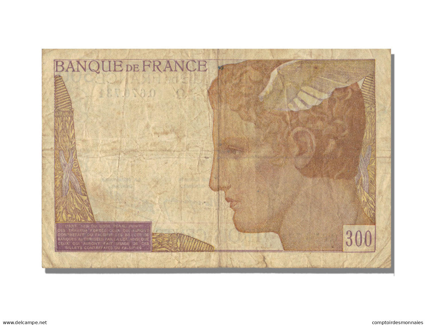 Billet, France, 300 Francs, 300 F 1938-1939, 1939-02-09, TB+, Fayette:29.3 - 300 F 1938-1939