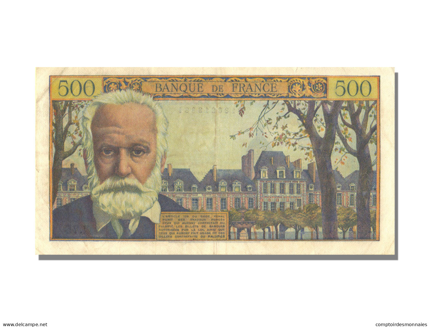 Billet, France, 500 Francs, 500 F 1954-1958 ''Victor Hugo'', 1955, 1955-08-04 - 500 F 1954-1958 ''Victor Hugo''