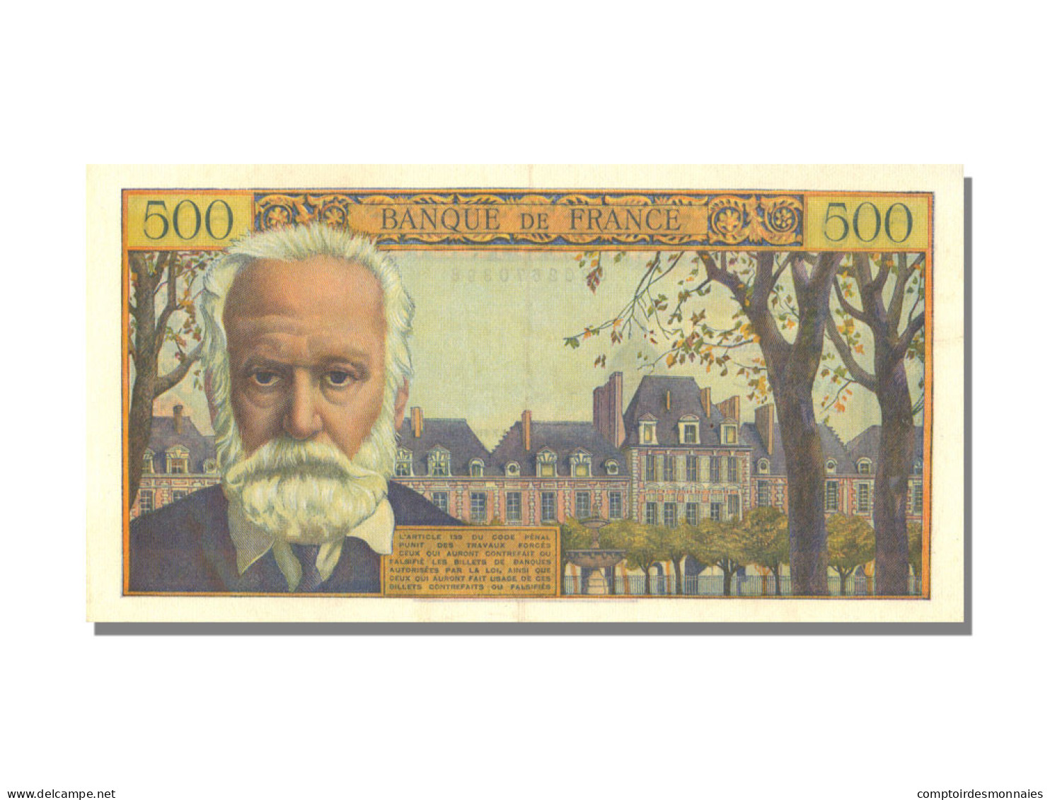Billet, France, 500 Francs, 500 F 1954-1958 ''Victor Hugo'', 1957, 1957-02-07 - 500 F 1954-1958 ''Victor Hugo''