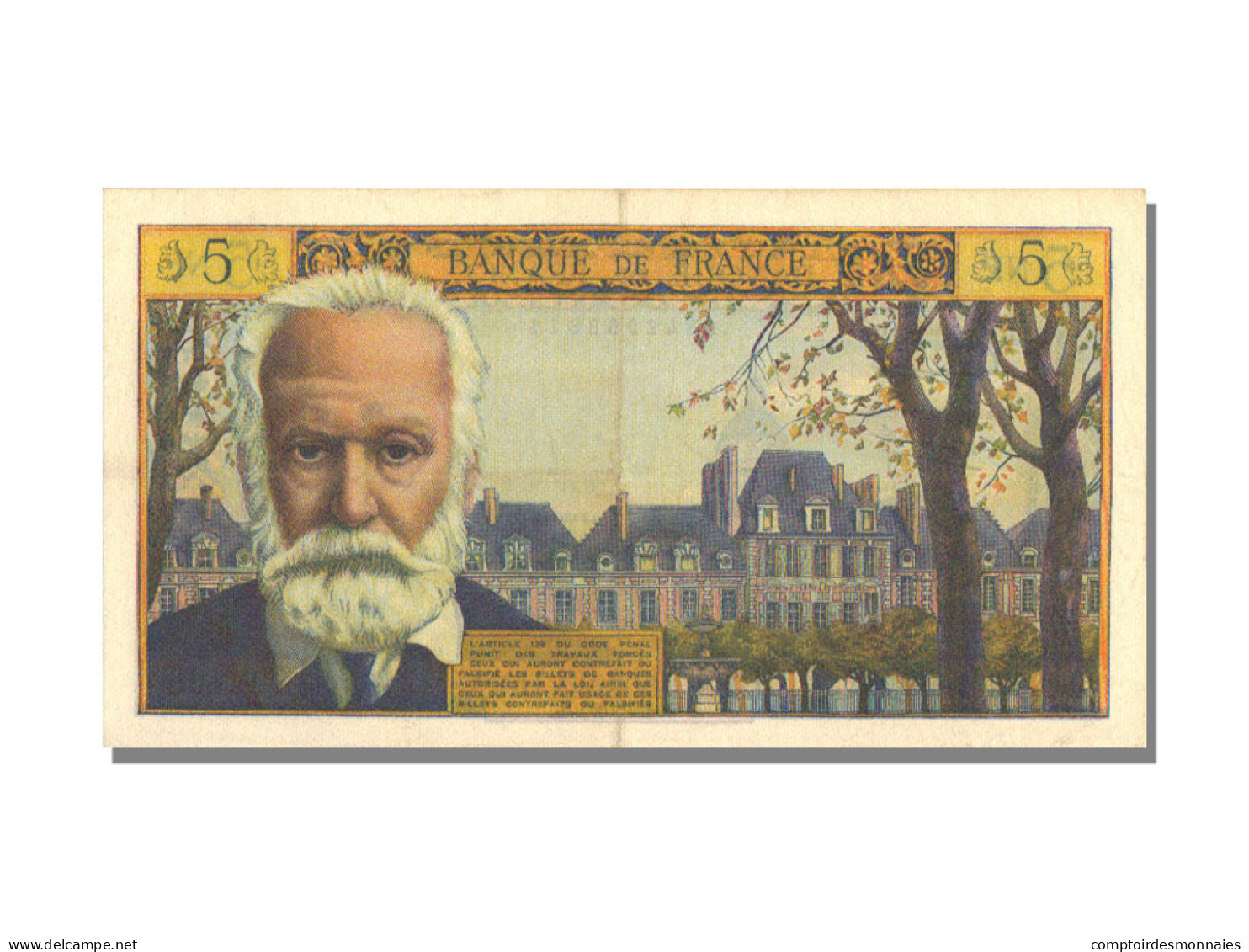 Billet, France, 5 Nouveaux Francs, 5 NF 1959-1965 ''Victor Hugo'', 1965 - 5 NF 1959-1965 ''Victor Hugo''