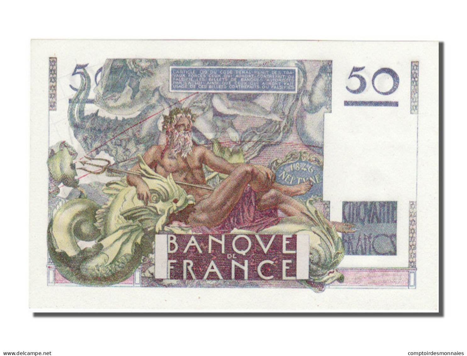 Billet, France, 50 Francs, 50 F 1946-1951 ''Le Verrier'', 1950, 1950-03-02 - 50 F 1946-1951 ''Le Verrier''