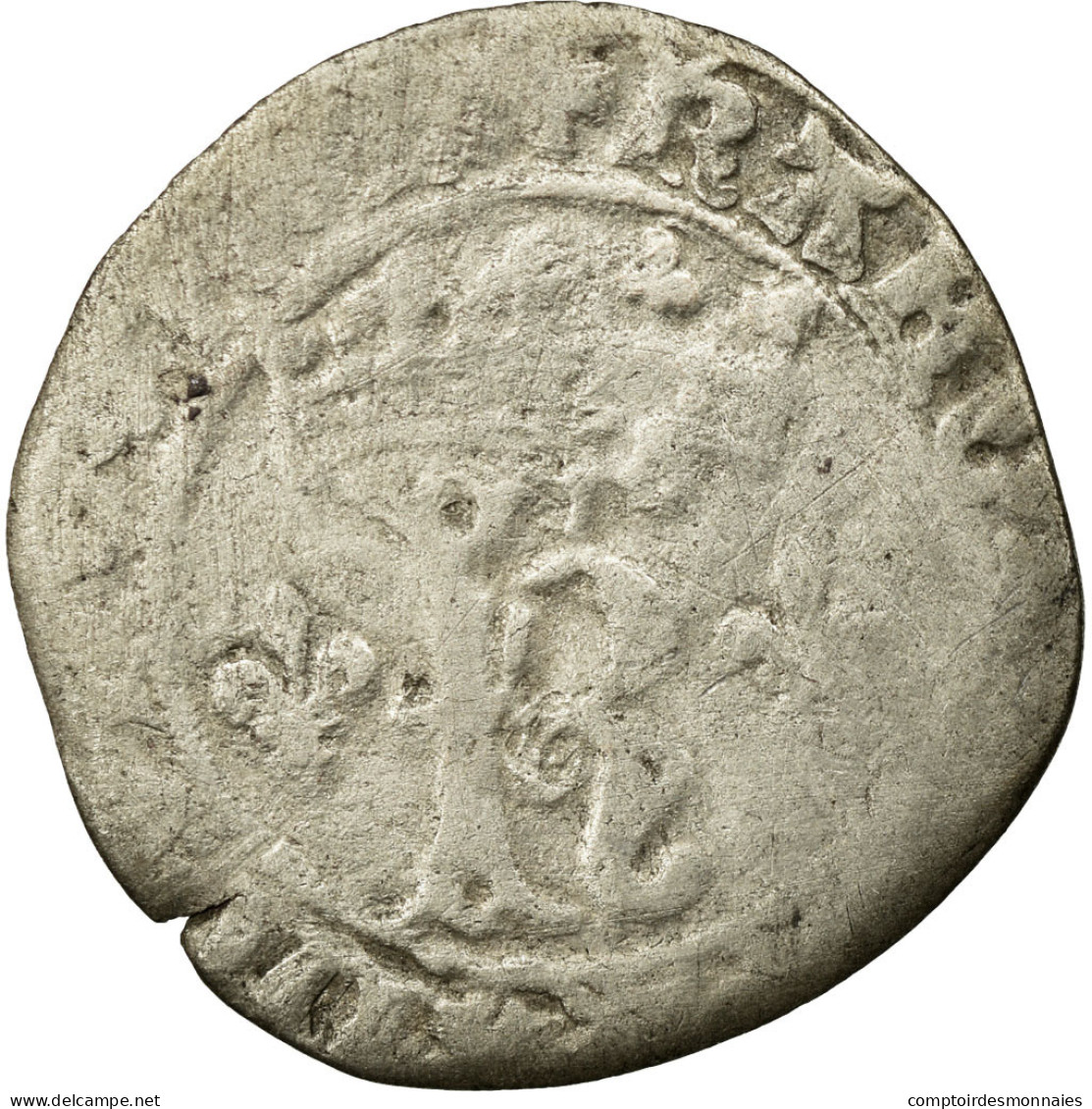 Monnaie, France, Karolus Or Dizain, 1488, B+, Argent, Duplessy:593 - 1483-1498 Karel VIII