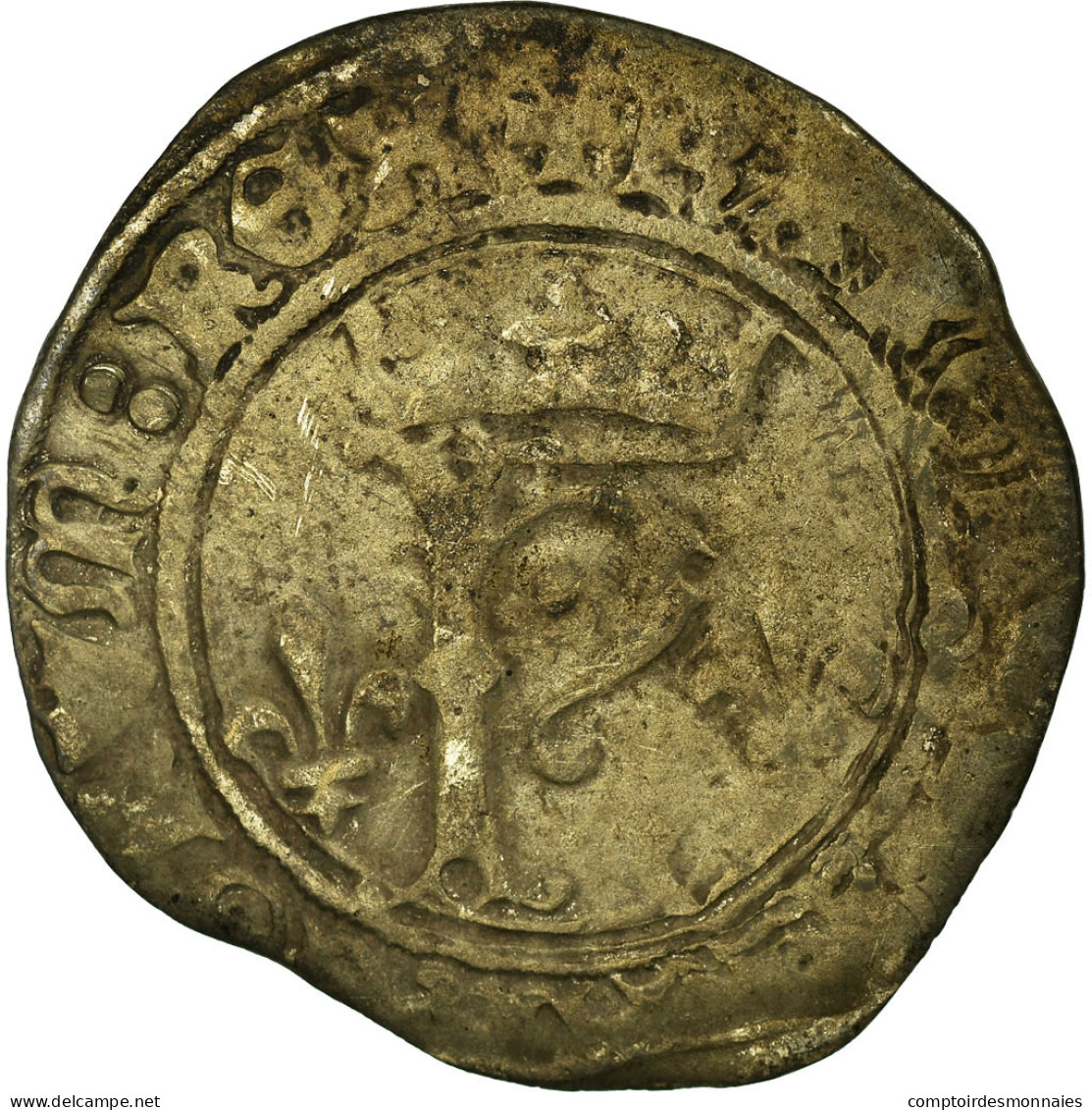 Monnaie, France, Karolus Or Dizain, 1488, Tours, TB+, Argent, Duplessy:593 - 1483-1498 Charles VIII L'Affable