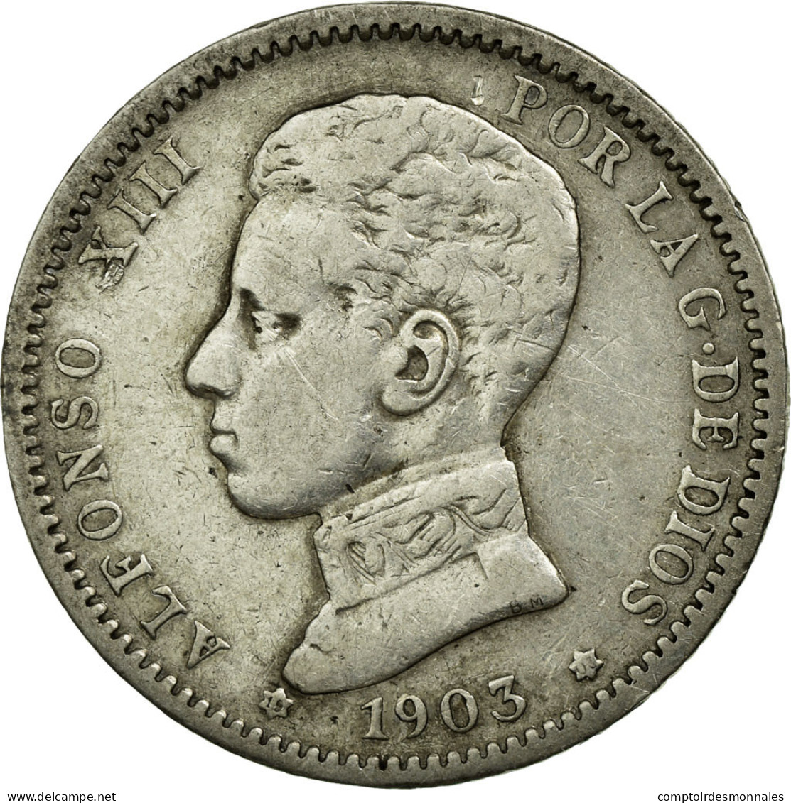 Monnaie, Espagne, Alfonso XIII, Peseta, 1903, Madrid, TB+, Argent, KM:721 - Test- Und Nachprägungen