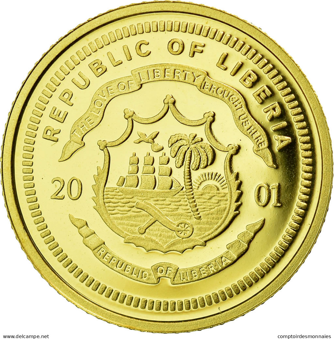 Monnaie, Liberia, 25 Dollars, 2001, FDC, Argent - Liberia