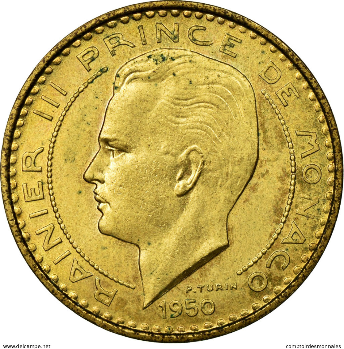 Monnaie, Monaco, 10 Francs, 1950, SUP, Aluminium-Bronze, Gadoury:139 - 1949-1956 Franchi Antichi