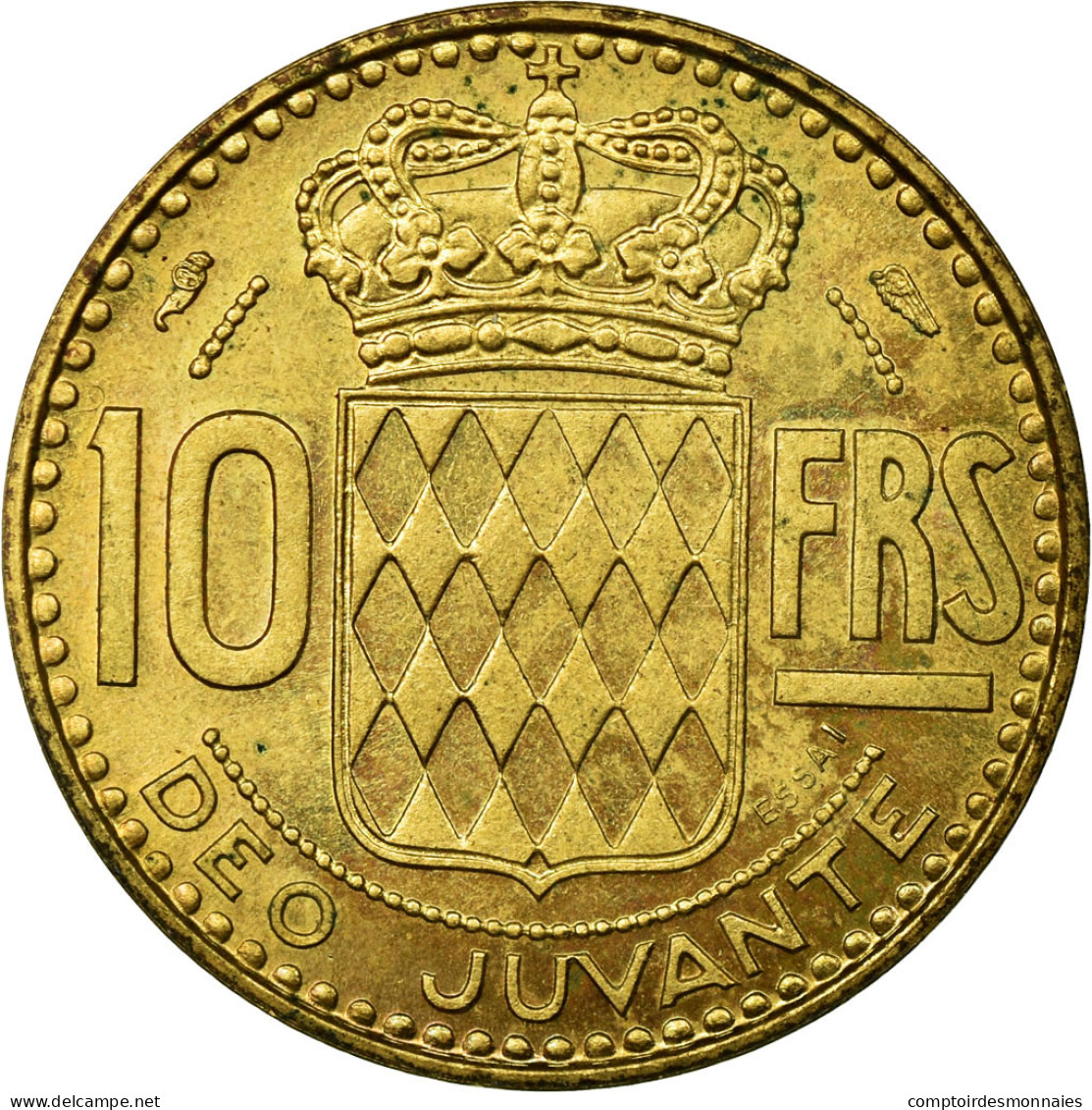 Monnaie, Monaco, 10 Francs, 1950, SUP, Aluminium-Bronze, Gadoury:139 - 1949-1956 Anciens Francs