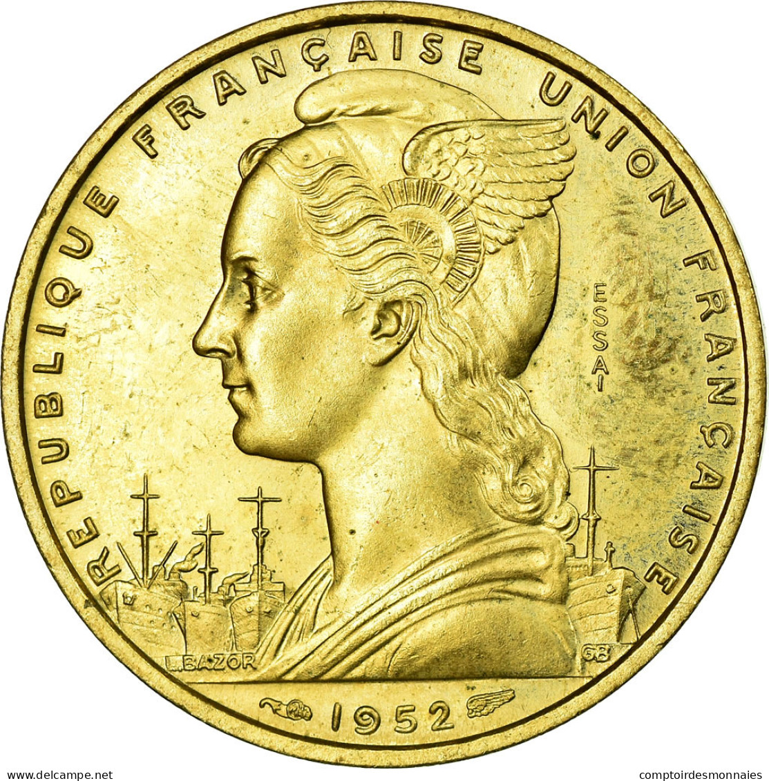 Monnaie, Côte Française Des Somalis, 20 Francs, 1952, Paris, FDC - Somalia