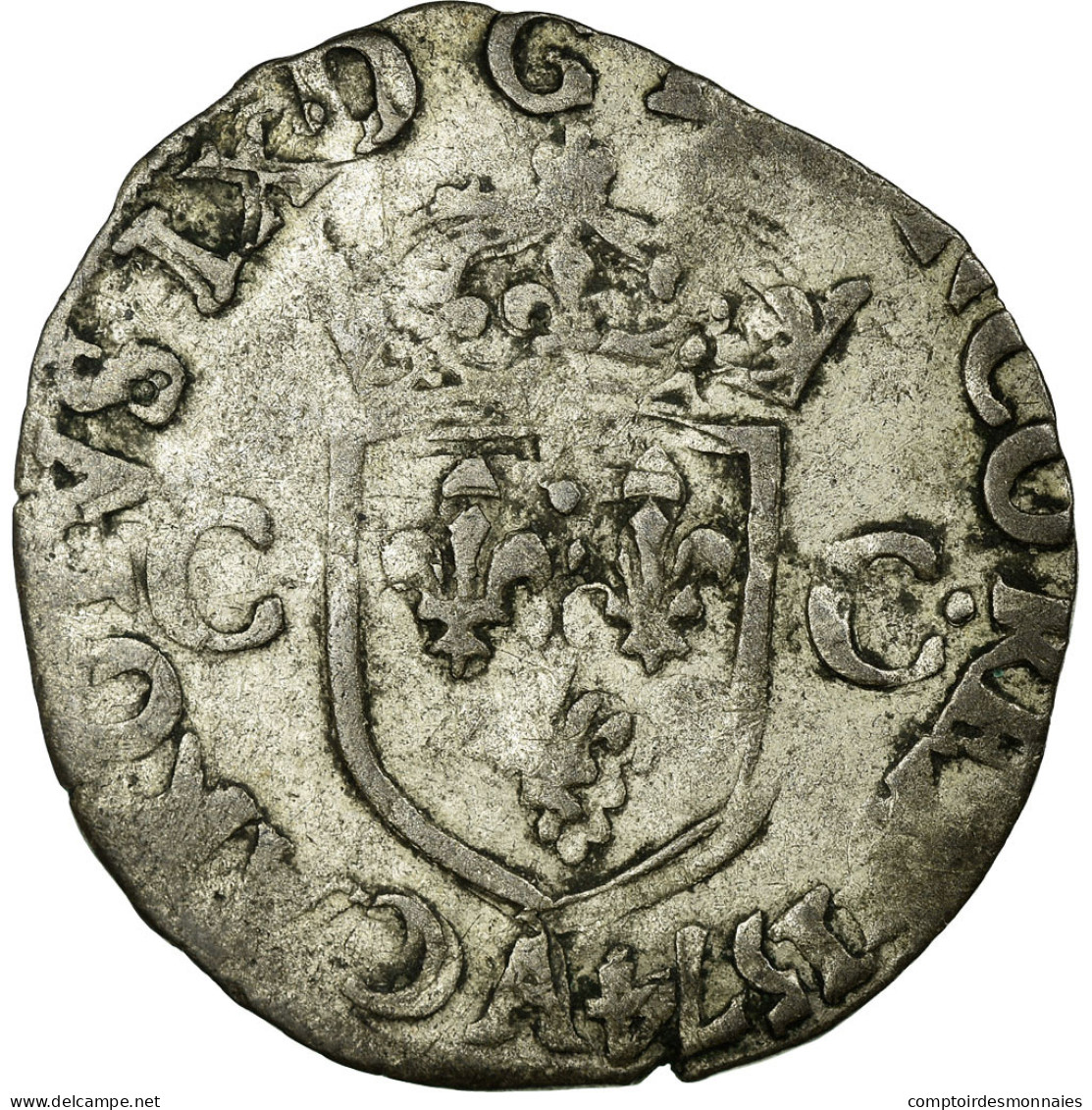 Monnaie, France, Douzain, 1574, Paris, TB+, Billon, Sombart:4390 - 1560-1574 Karl IX.