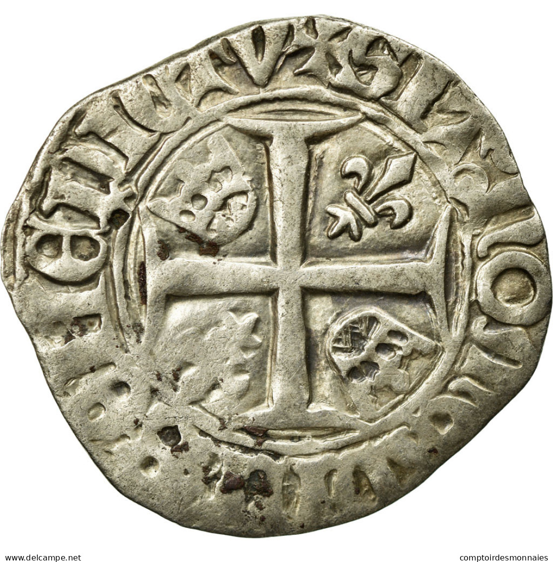 Monnaie, France, Blanc, Rouen, TTB, Billon, Duplessy:377C - 1380-1422 Charles VI The Beloved