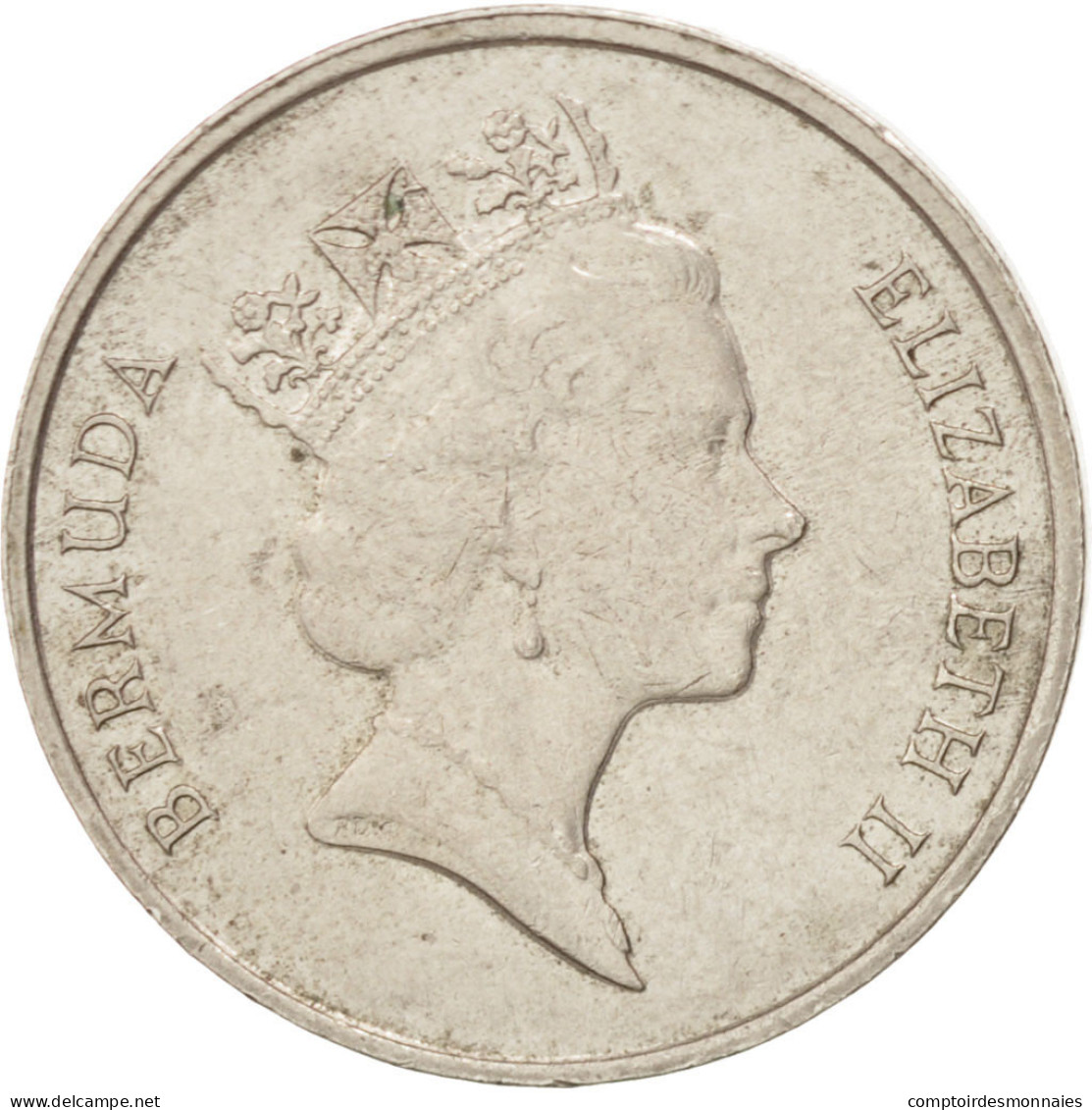 Monnaie, Bermuda, Elizabeth II, 5 Cents, 1987, TTB+, Copper-nickel, KM:45 - Bermuda