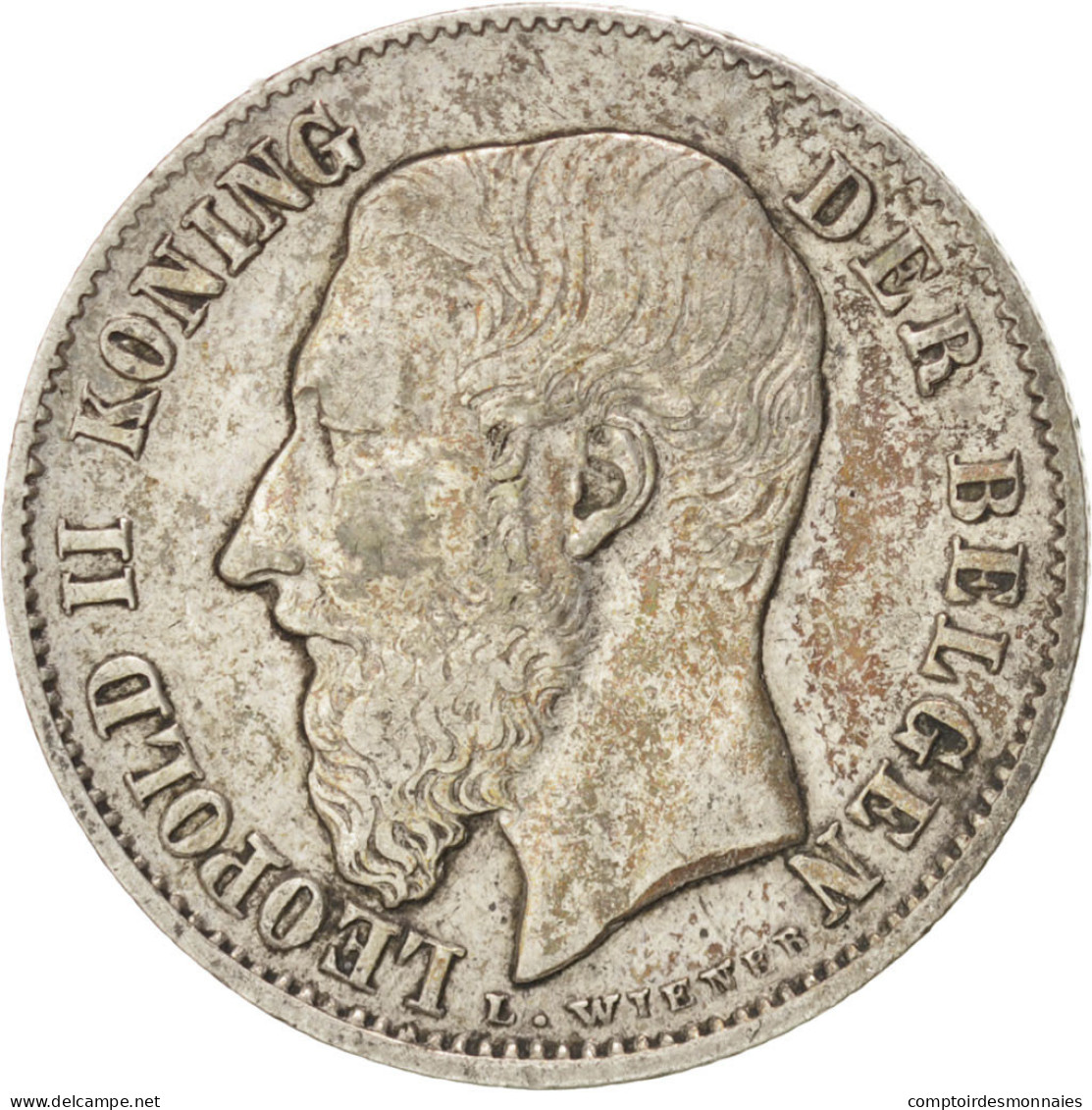 Monnaie, Belgique, Leopold II, 50 Centimes, 1898, TTB, Argent, KM:27 - 50 Cent