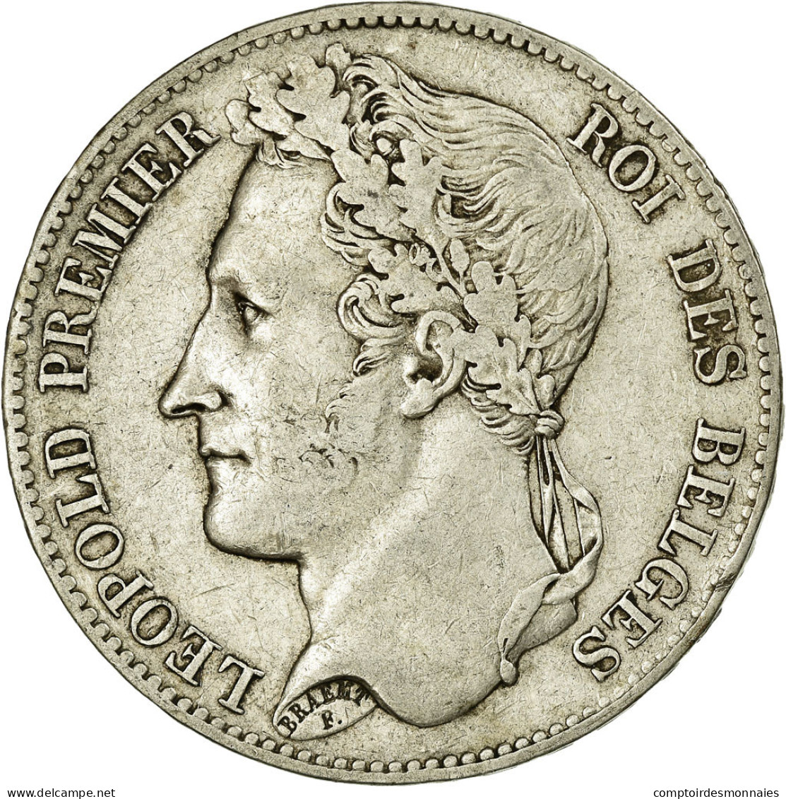 Monnaie, Belgique, Leopold I, 5 Francs, 5 Frank, 1848, TTB, Argent, KM:3.2 - 5 Francs